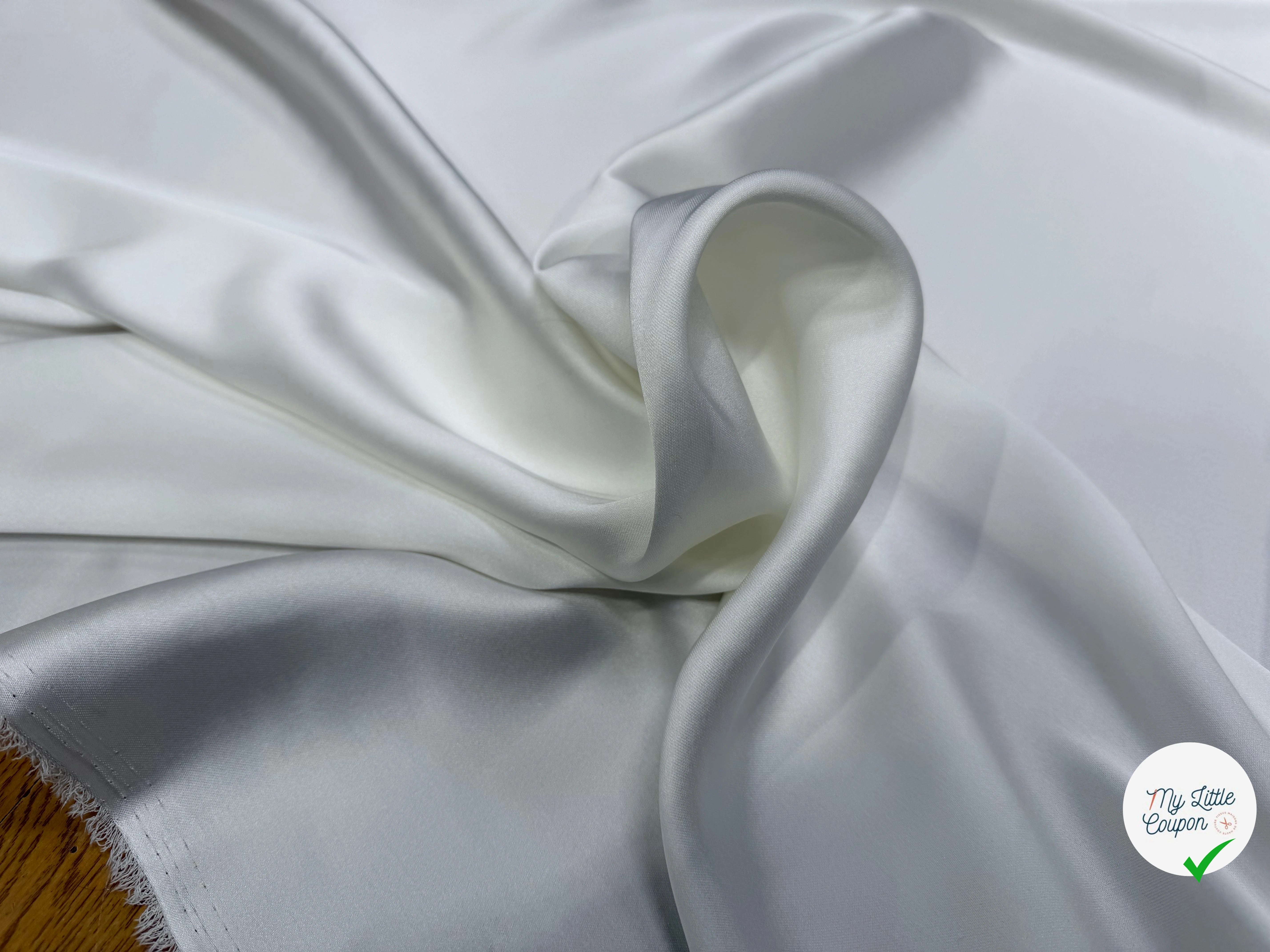 SATIN SOUPLE JOLI TOMBER BLANC PUR PRET À TEINDRE - My Little Coupon