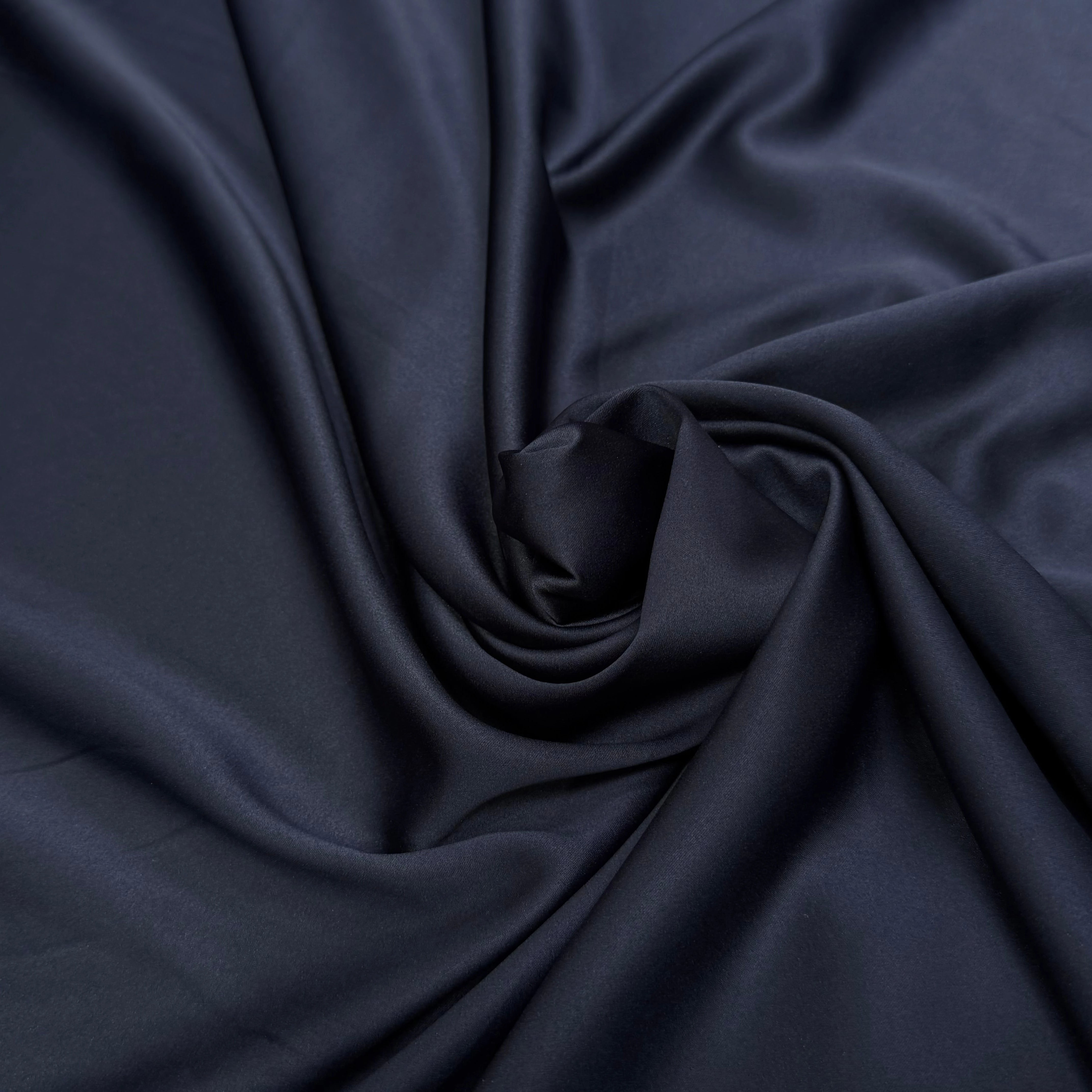 SATIN STRETCH BLEU NUIT FLUIDE - My Little Coupon