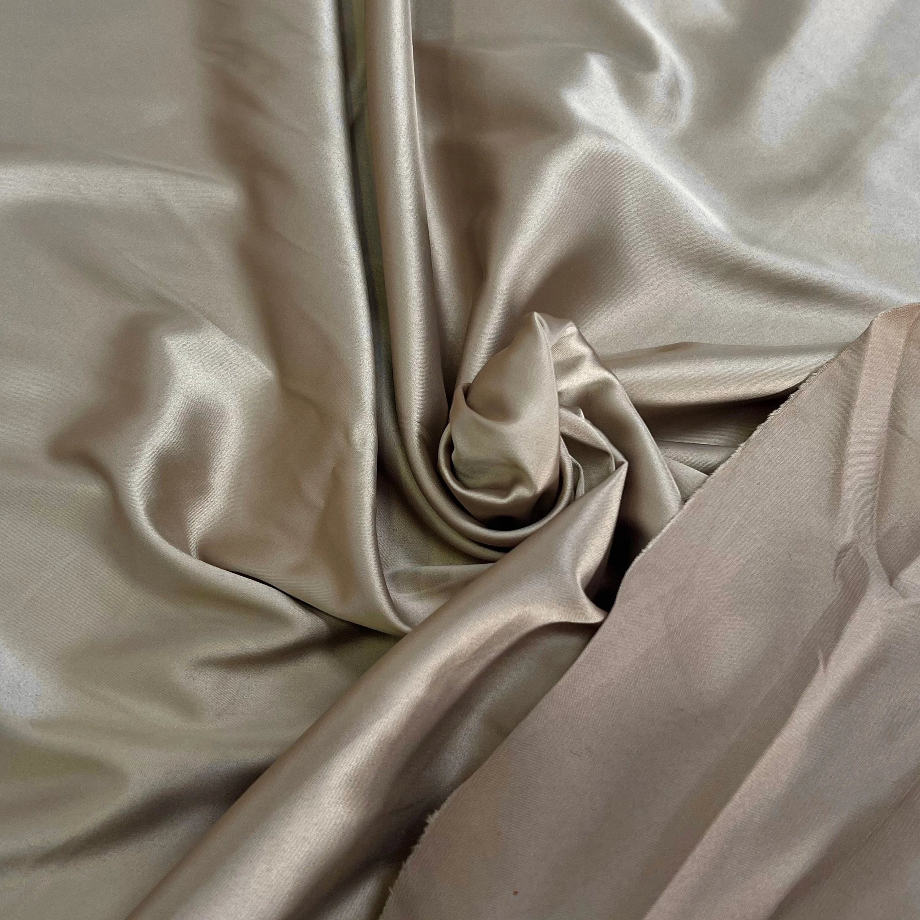 SATIN STRETCH FLUIDE BEIGE 150CM - My Little Coupon