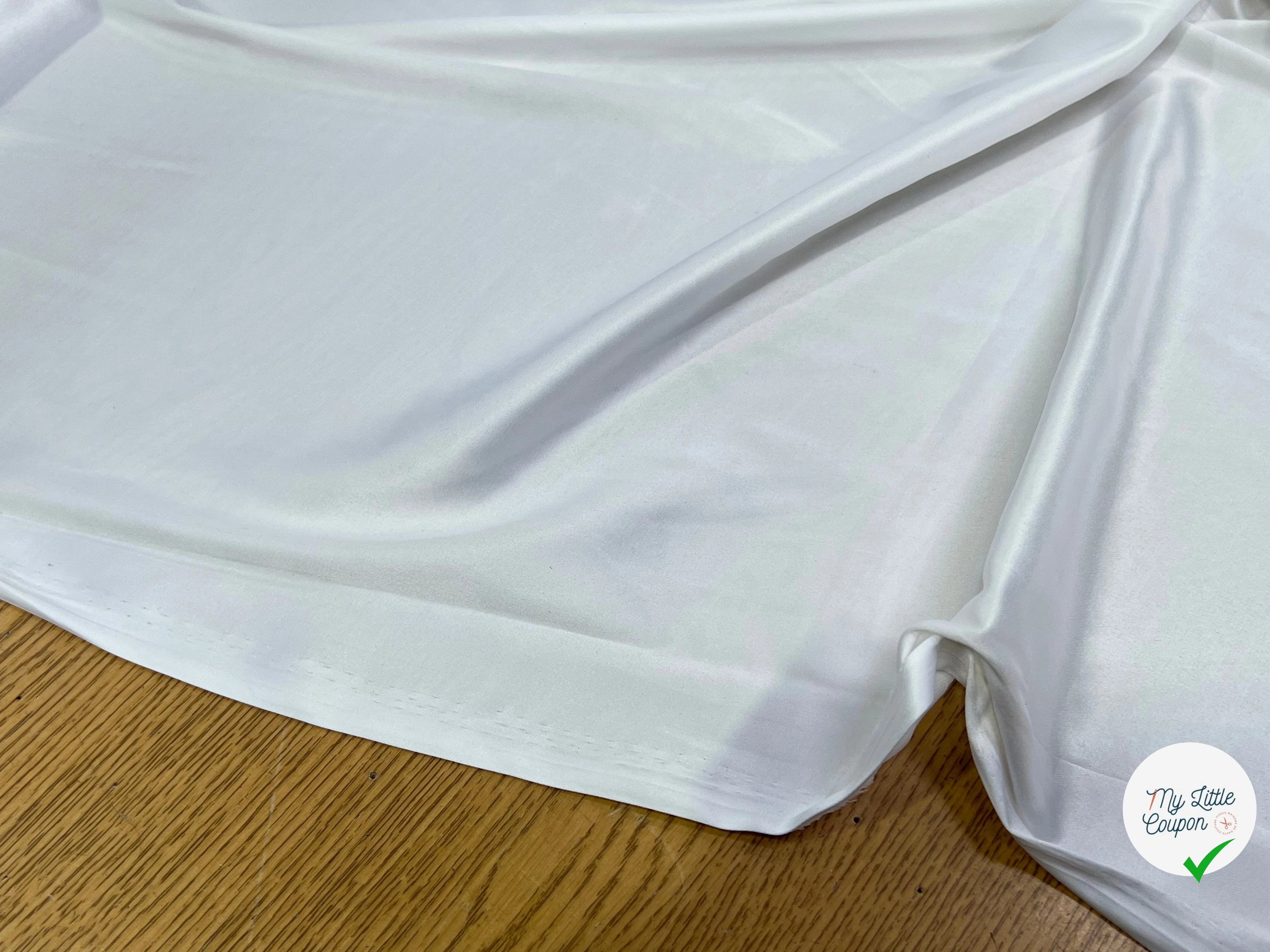SATIN STRETCH FLUIDE BLANC 150CM - My Little Coupon