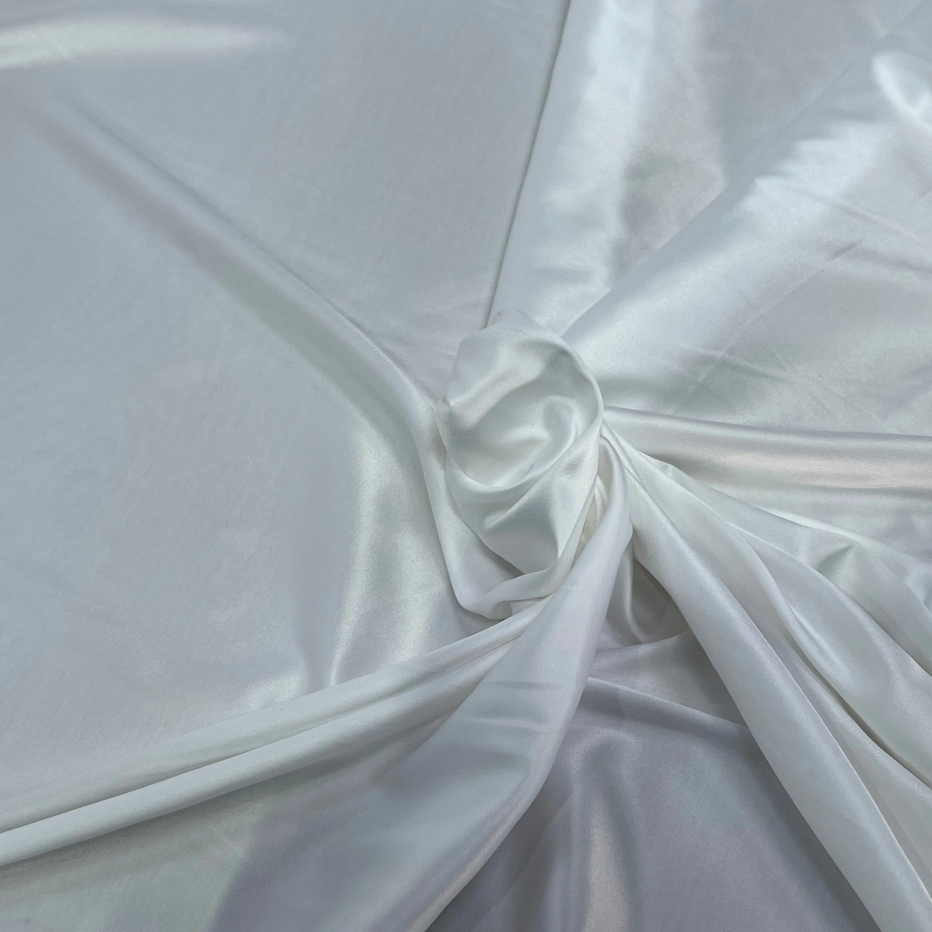 SATIN STRETCH FLUIDE BLANC 150CM - My Little Coupon