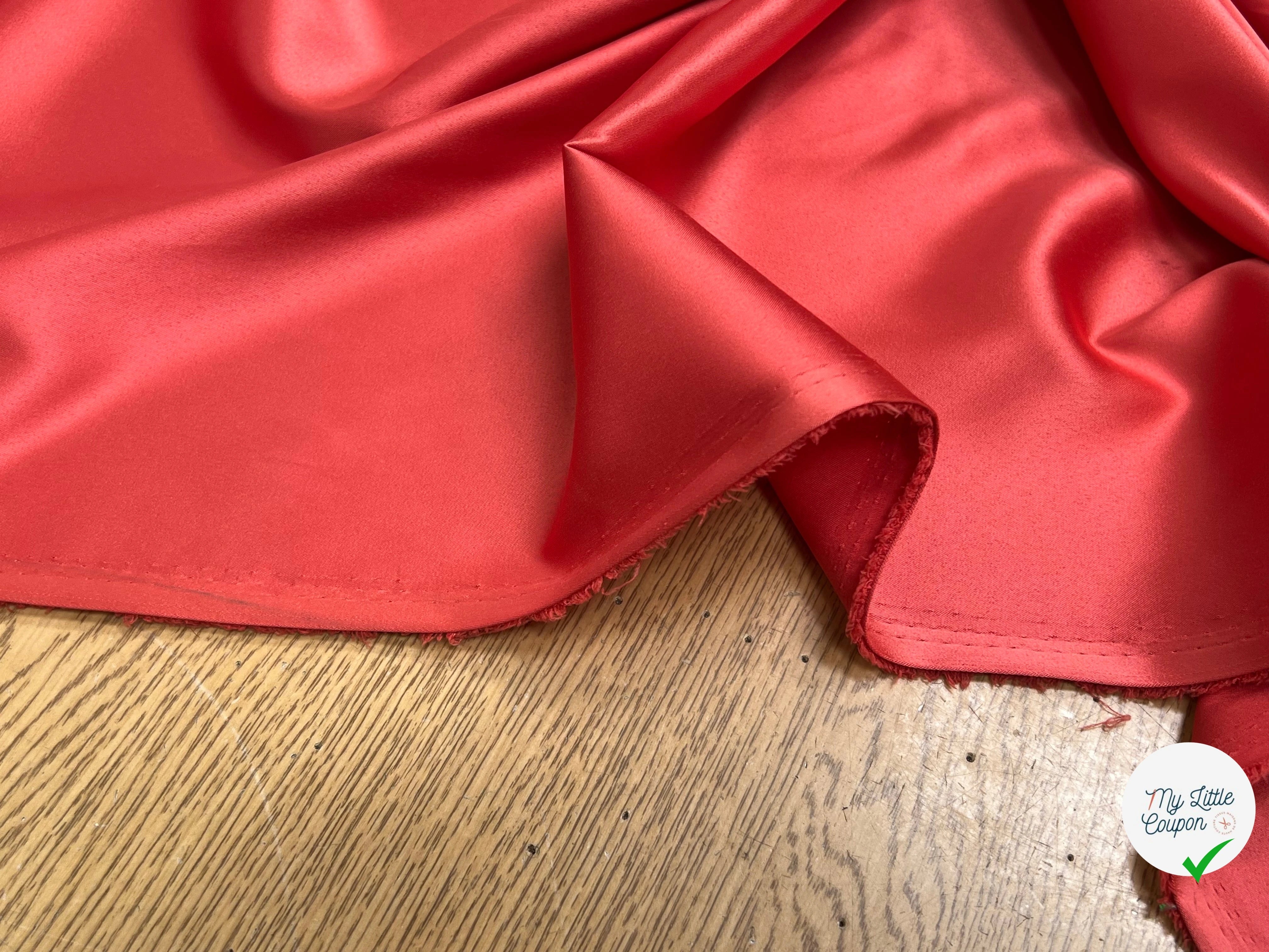 SATIN STRETCH FLUIDE GRENADINE - My Little Coupon