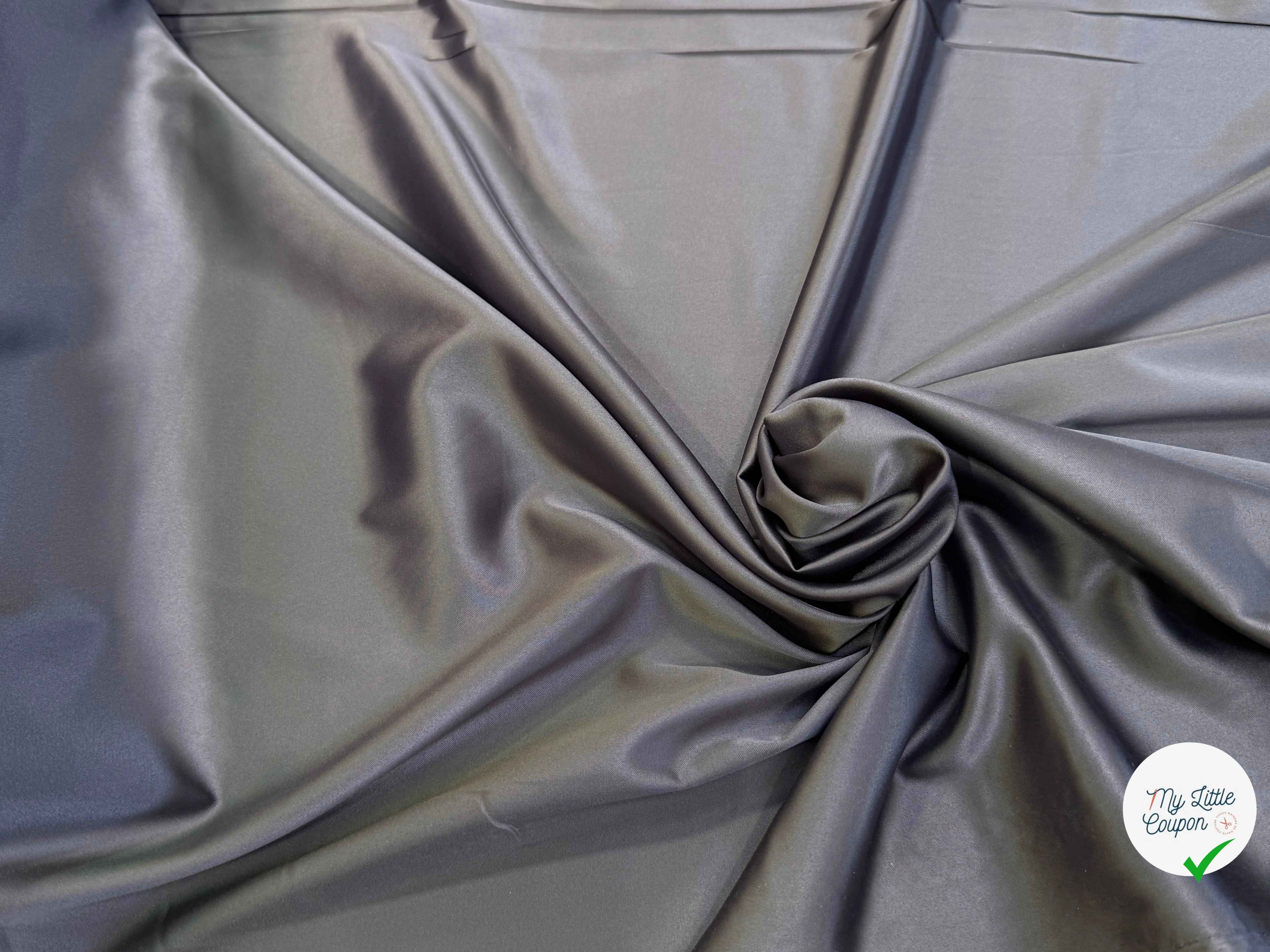 SATIN STRETCH FLUIDE MARRON ACIER - My Little Coupon