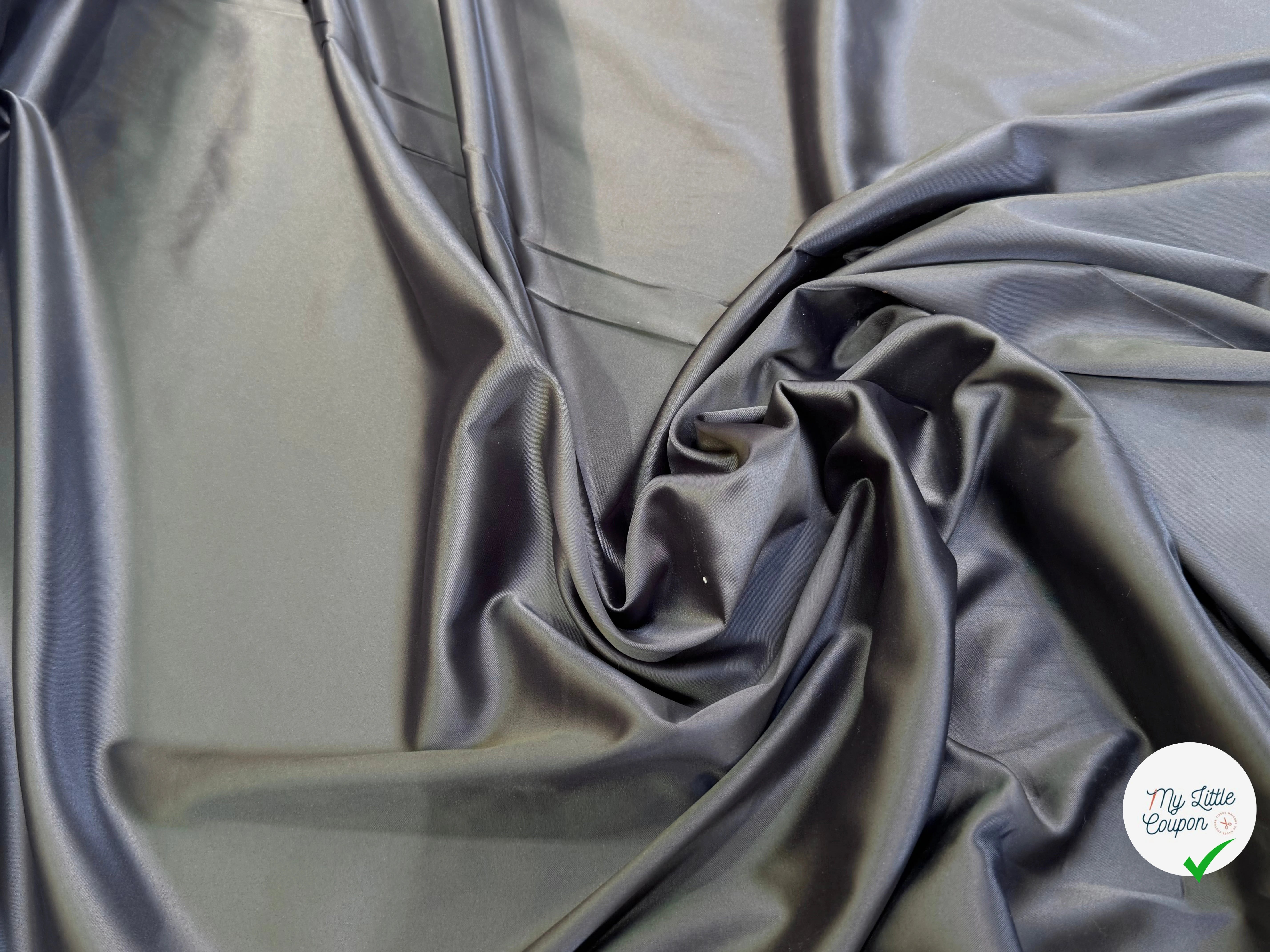 SATIN STRETCH FLUIDE MARRON ACIER - My Little Coupon