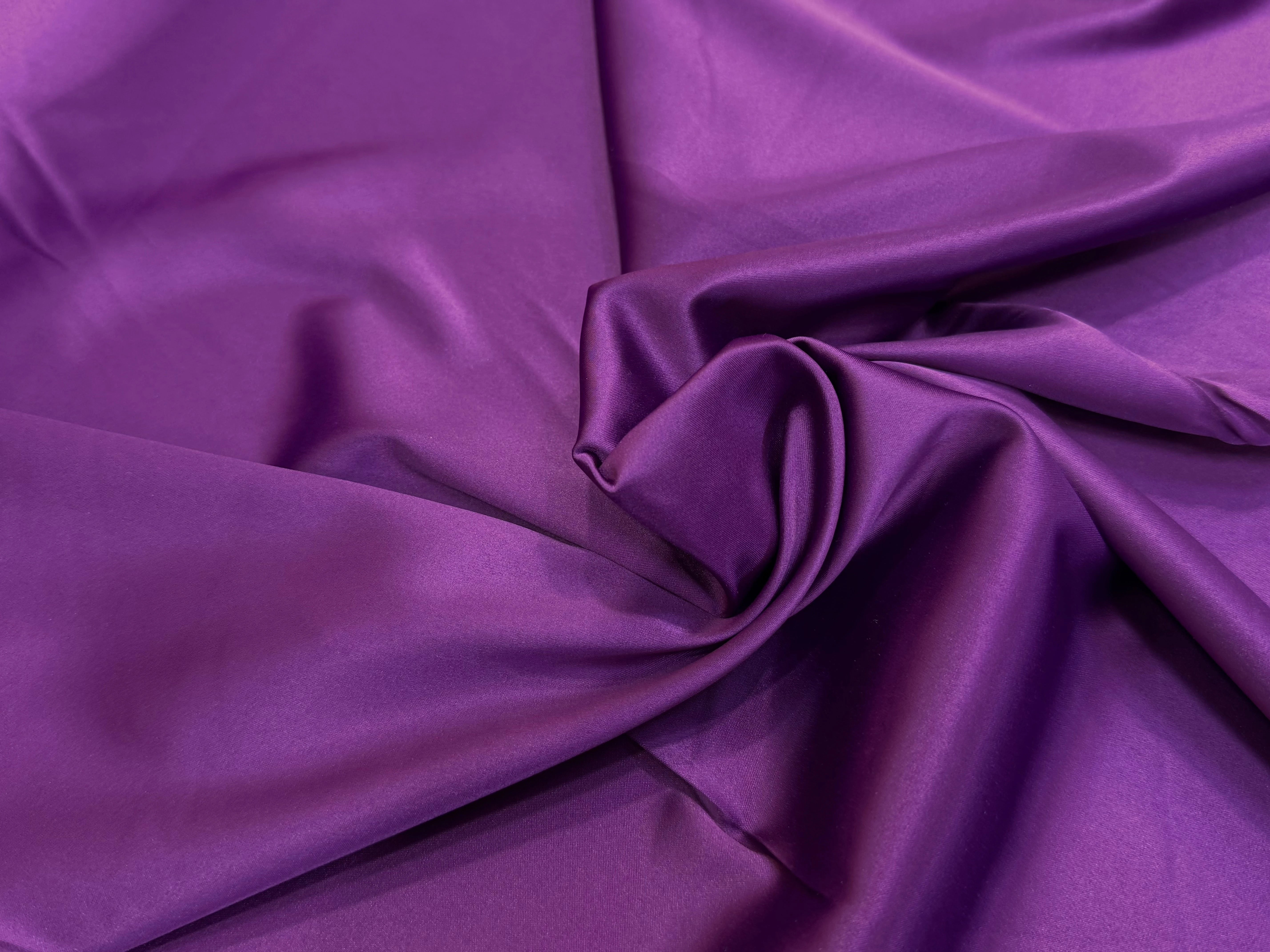 SATIN STRETCH FLUIDE VIOLET AUBERGINE - My Little Coupon