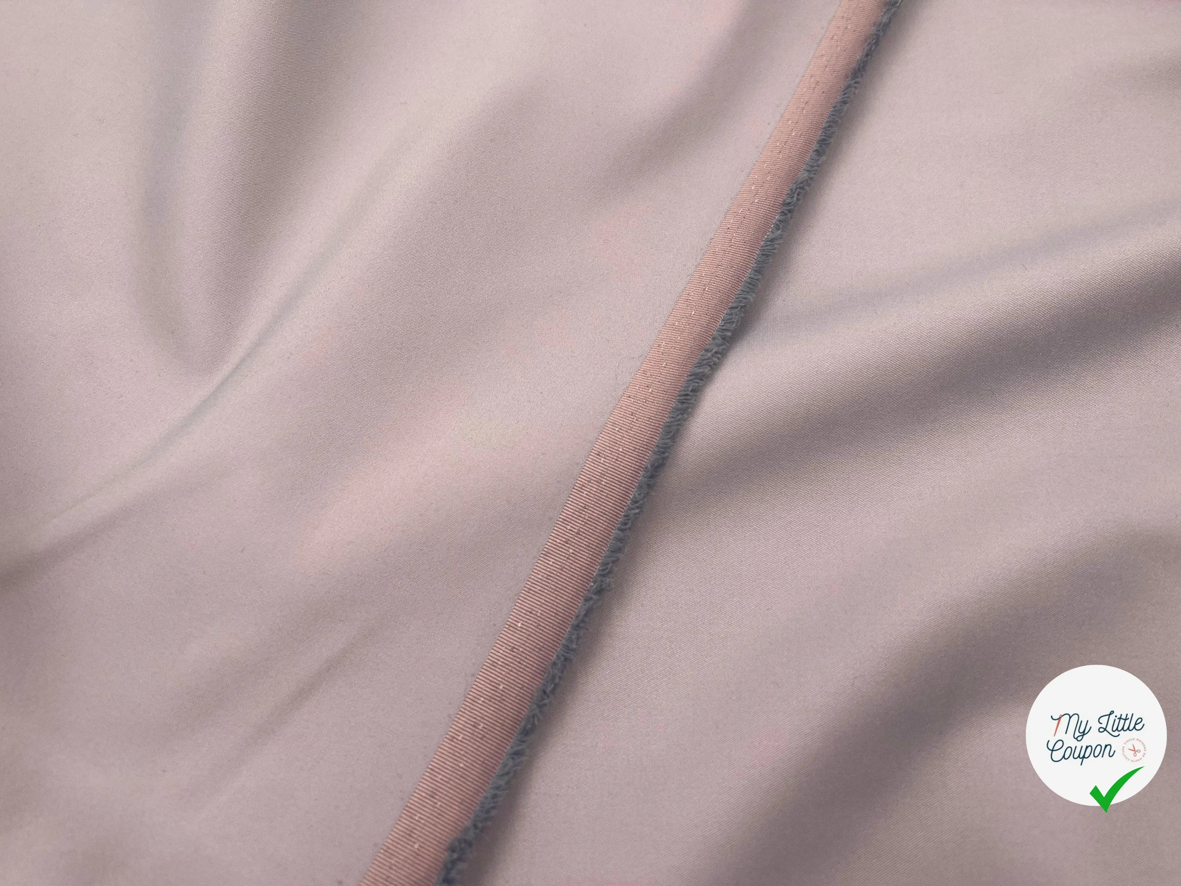 SATIN STRETCH FUSEAU TAUPE ROSÉ - My Little Coupon - tissu - coudre