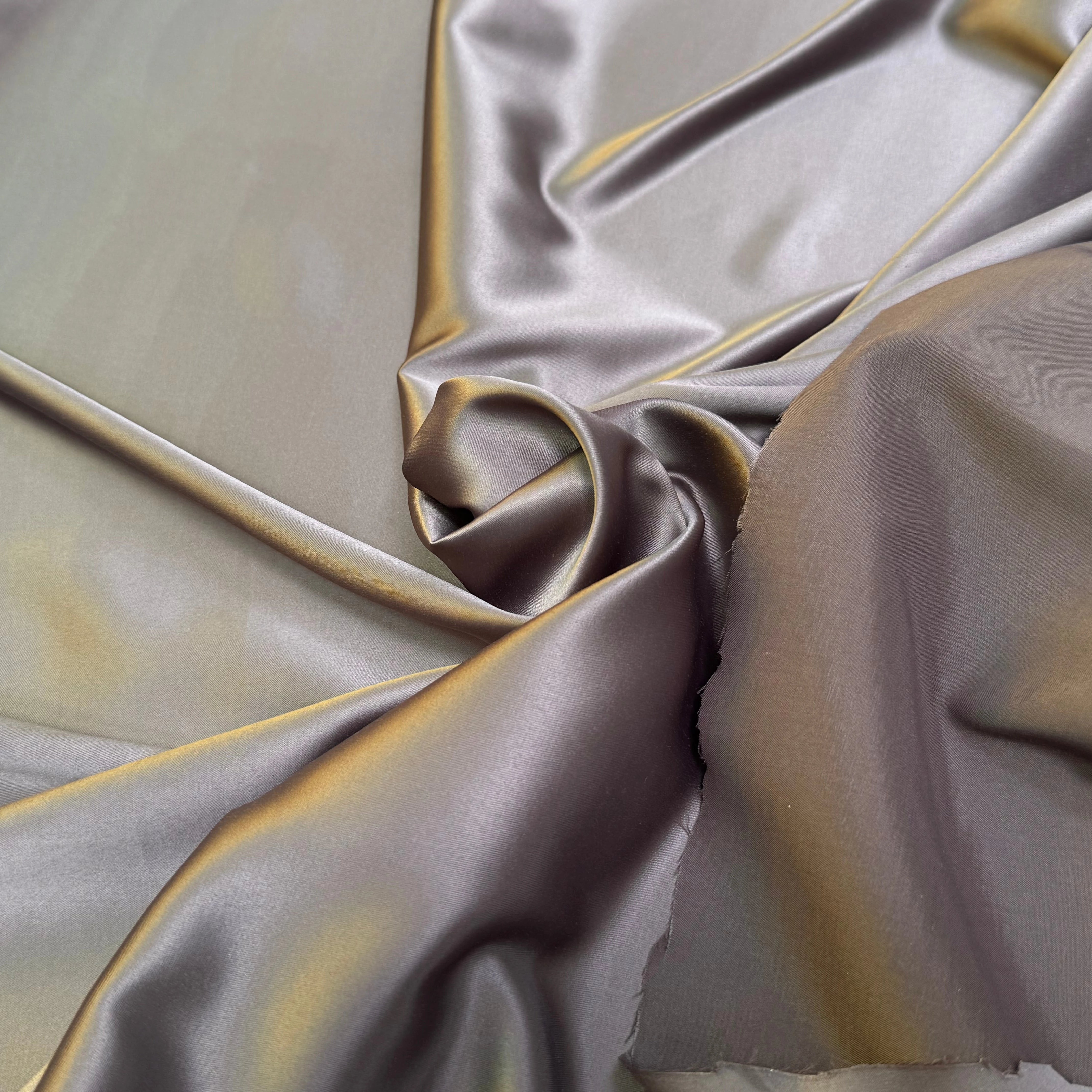 SATIN STRETCH MARRON GLACÉ FLUIDE - My Little Coupon