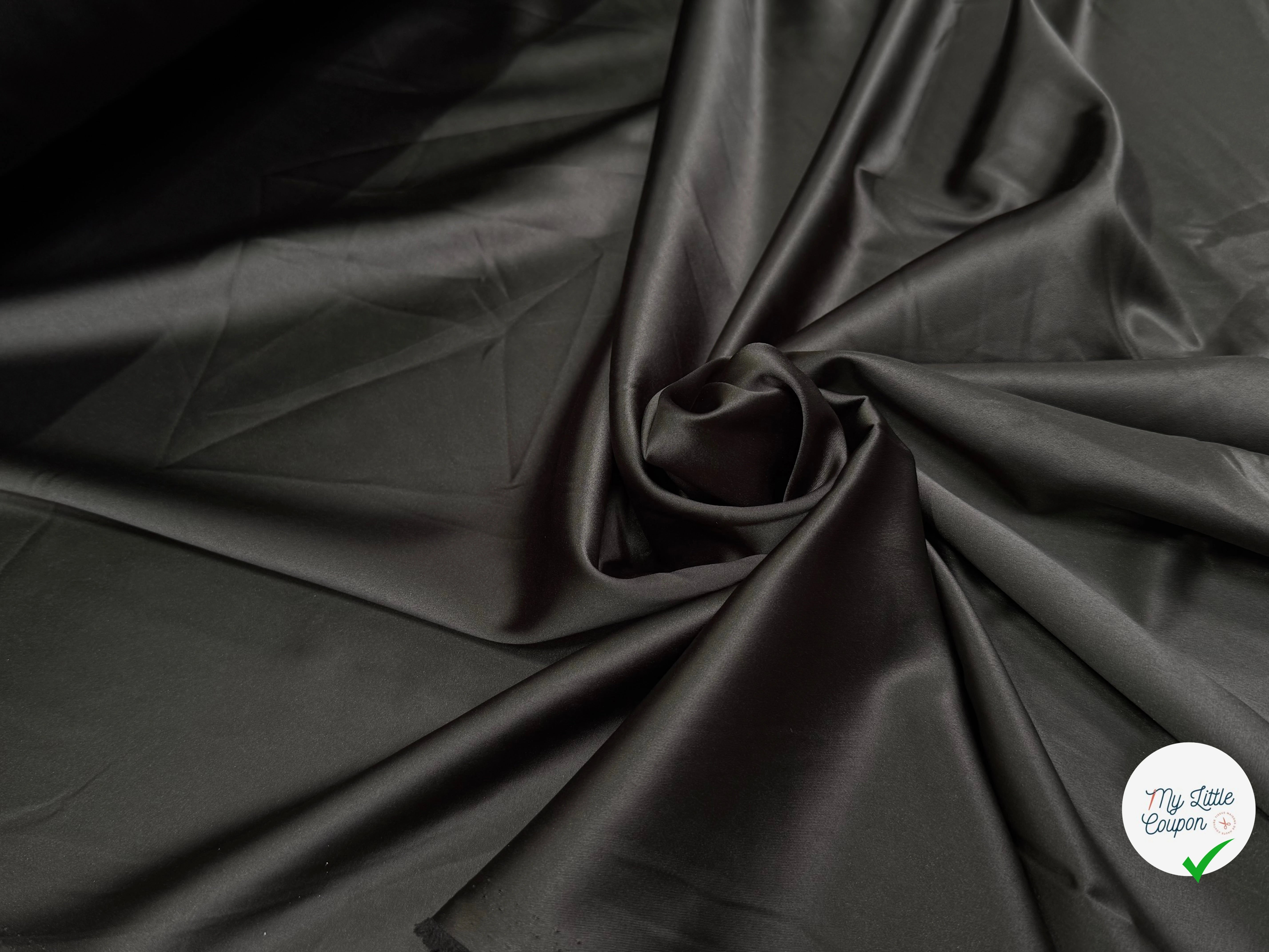 SATIN STRETCH MARRON NOISETTE FLUIDE - My Little Coupon