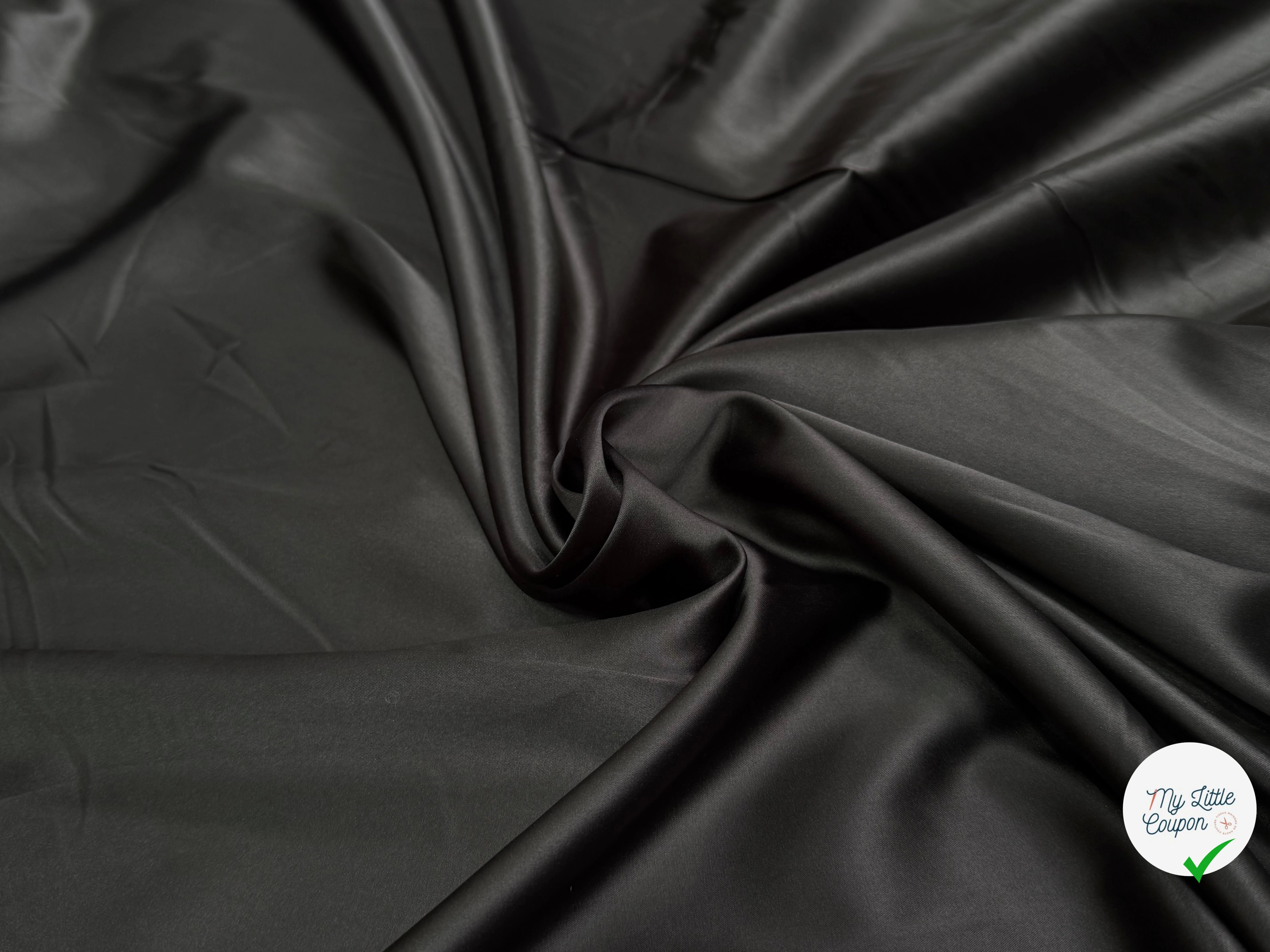 SATIN STRETCH MARRON NOISETTE FLUIDE - My Little Coupon