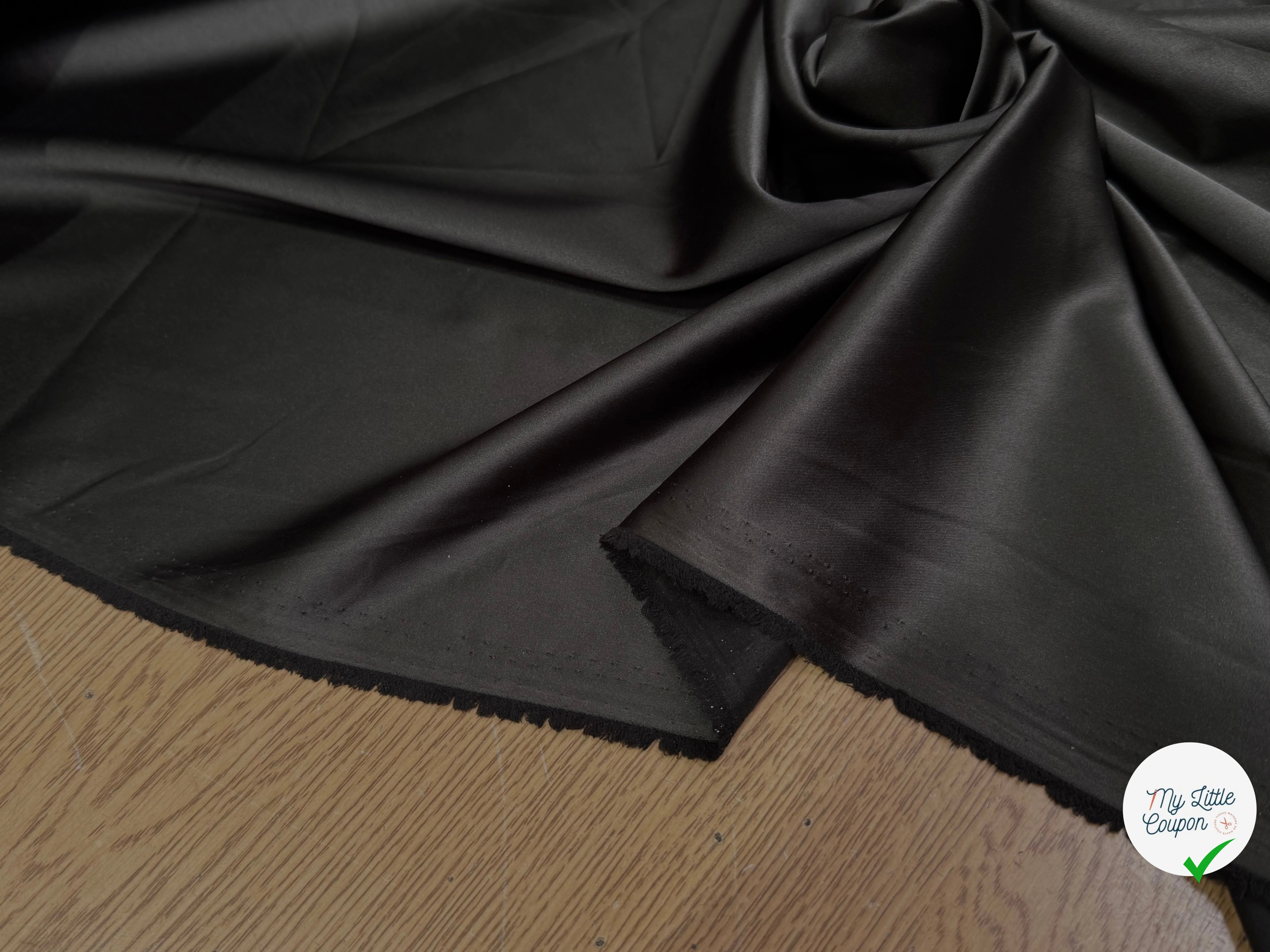 SATIN STRETCH MARRON NOISETTE FLUIDE - My Little Coupon