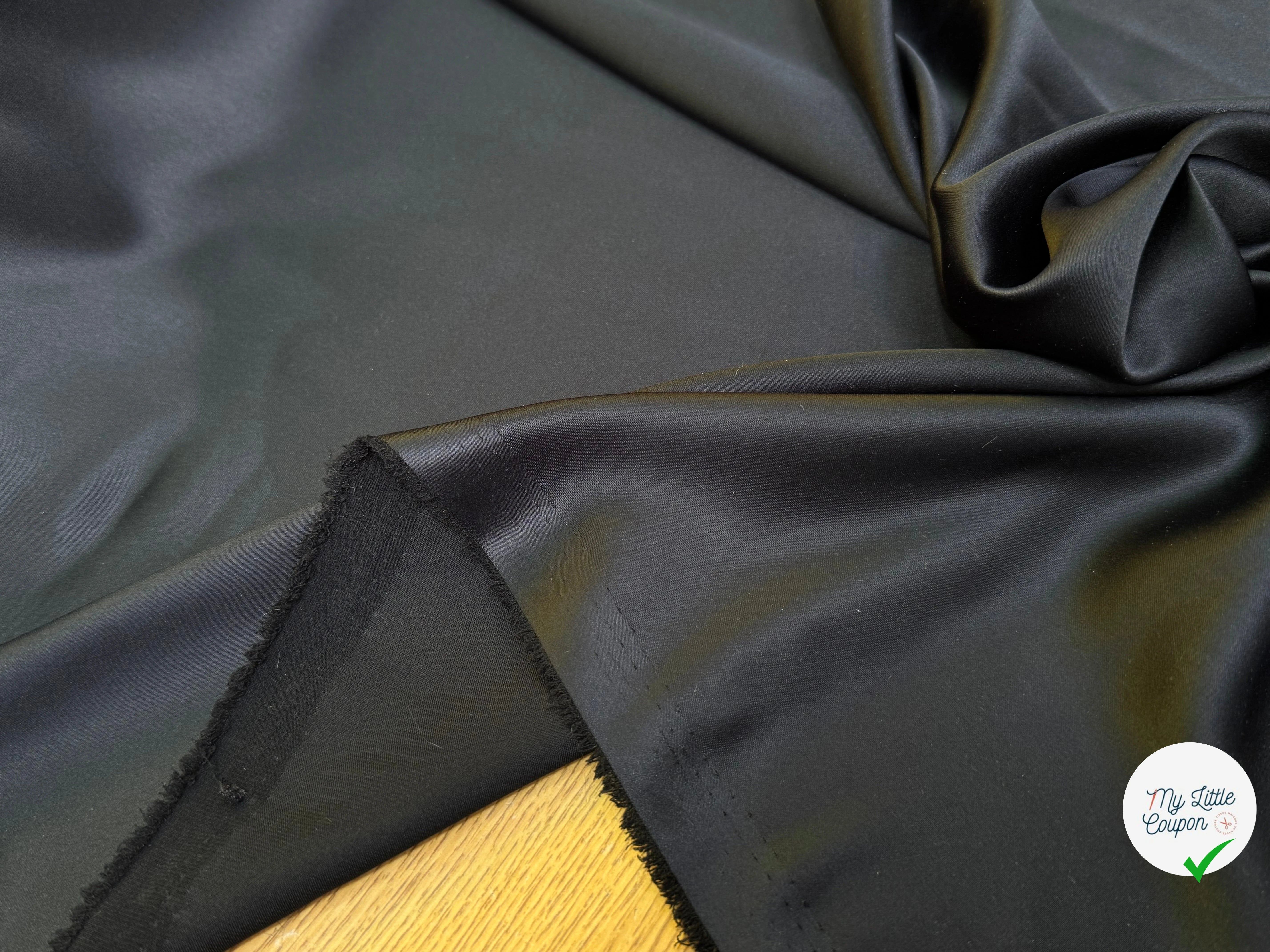 SATIN STRETCH NOIR FLUIDE - My Little Coupon