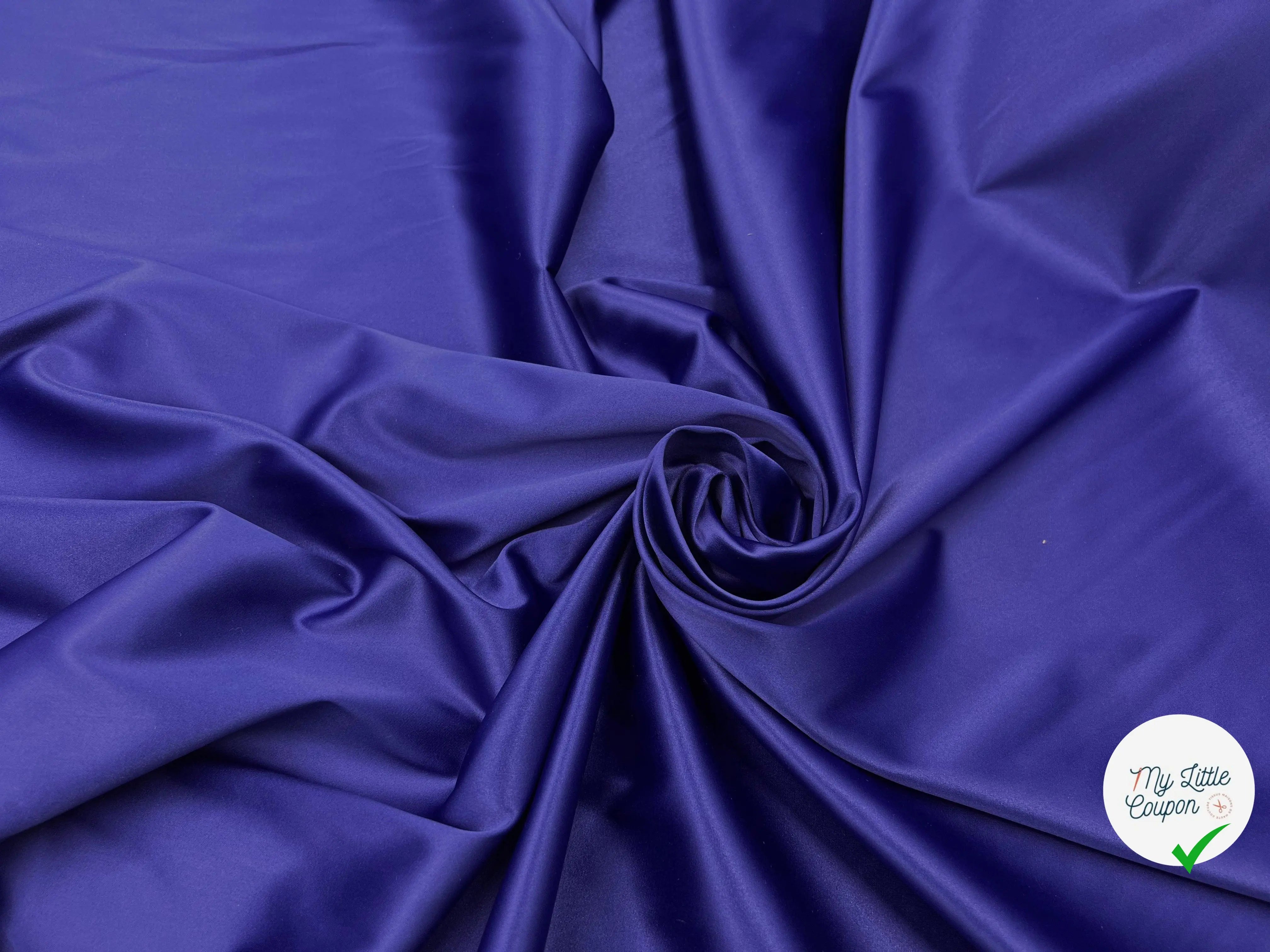 SATIN STRETCH POLYAMIDE BLEU NAVY - My Little Coupon - tissu - coudre