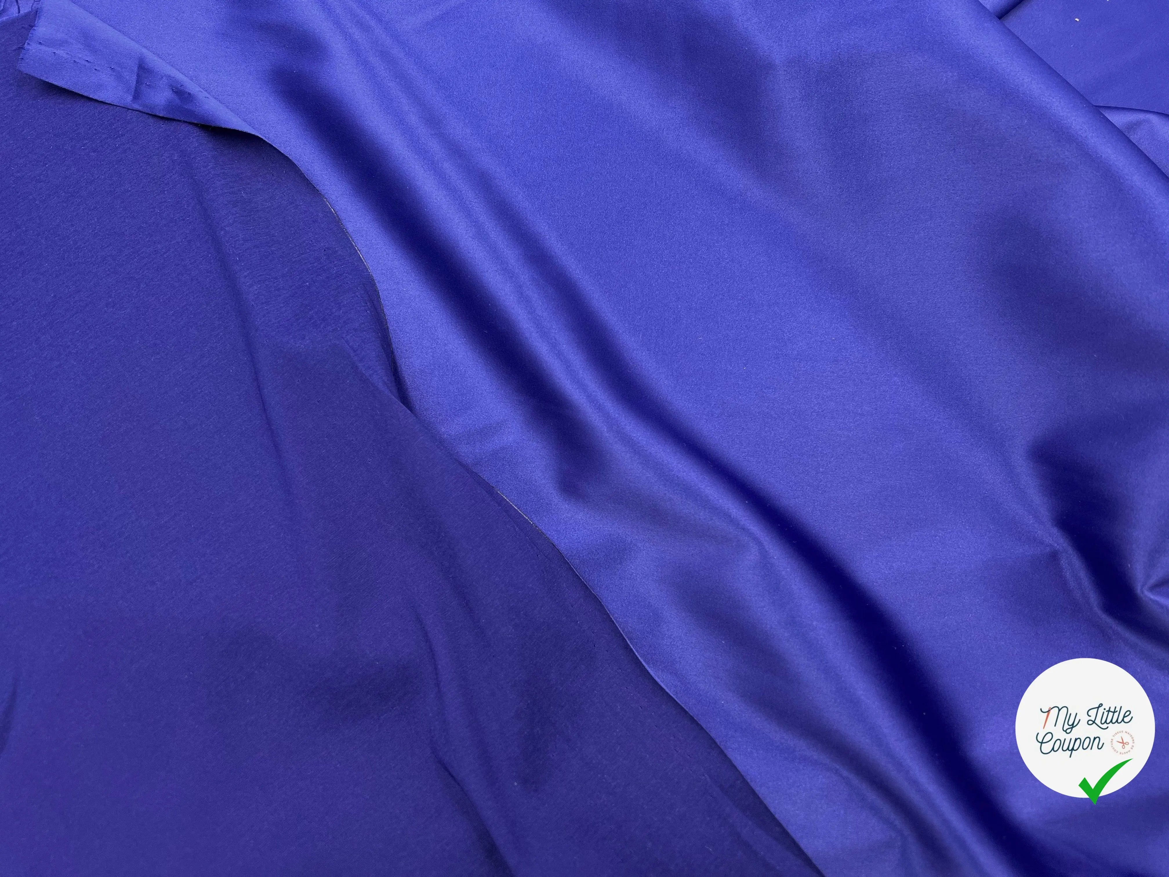 SATIN STRETCH POLYAMIDE BLEU NAVY - My Little Coupon - tissu - coudre
