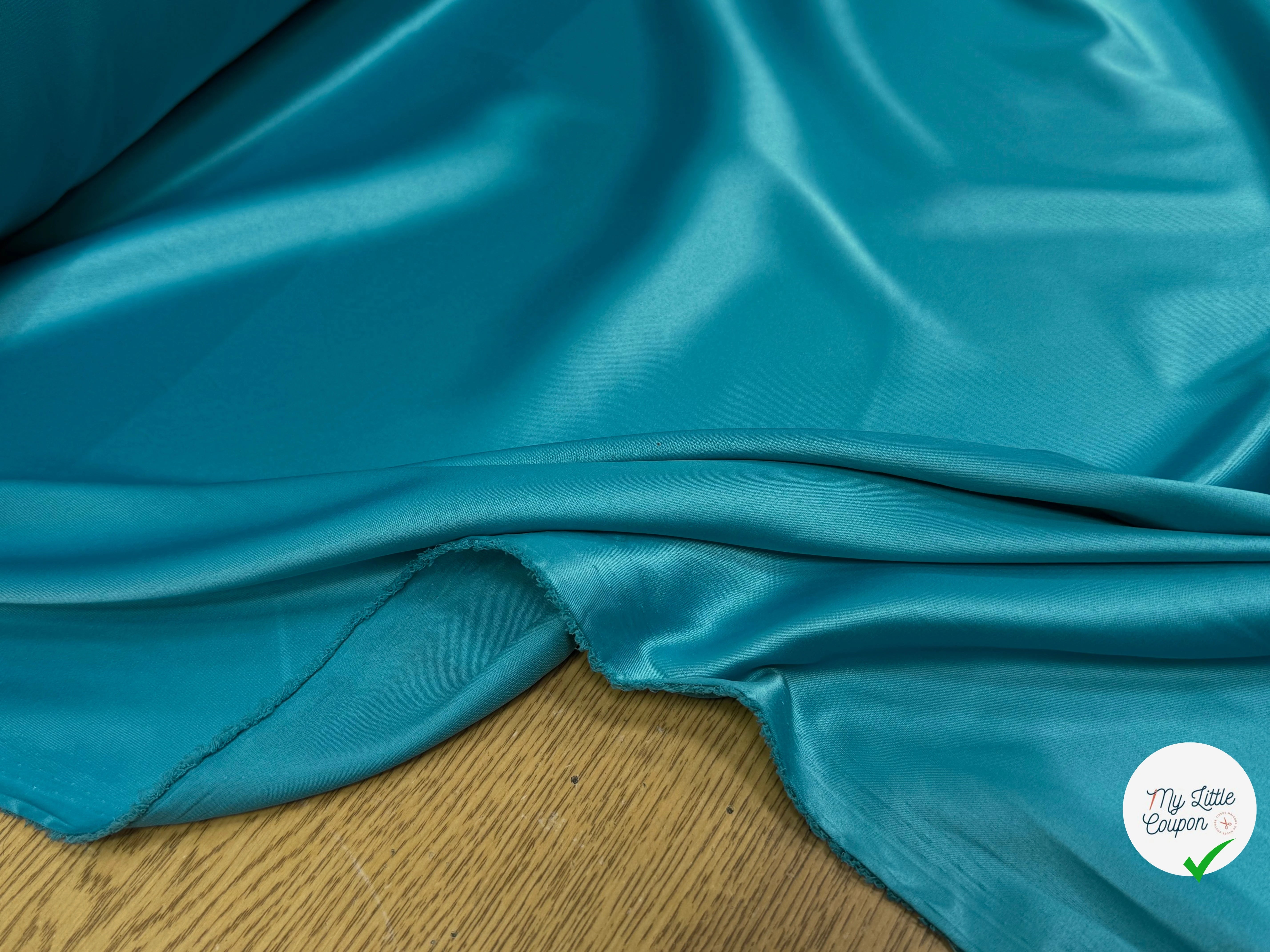 SATIN STRETCH TURQUOISE FLUIDE - My Little Coupon
