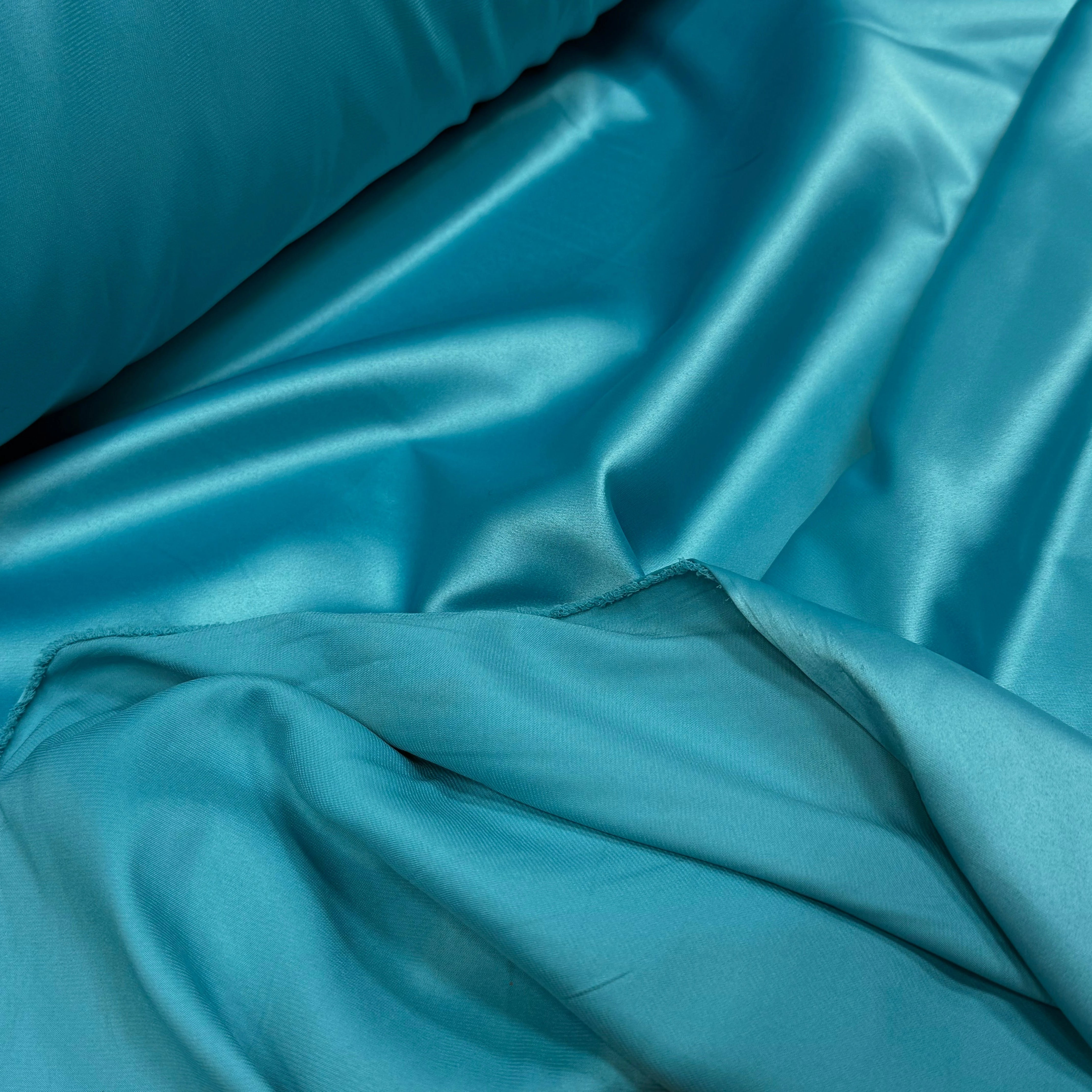 SATIN STRETCH TURQUOISE FLUIDE - My Little Coupon