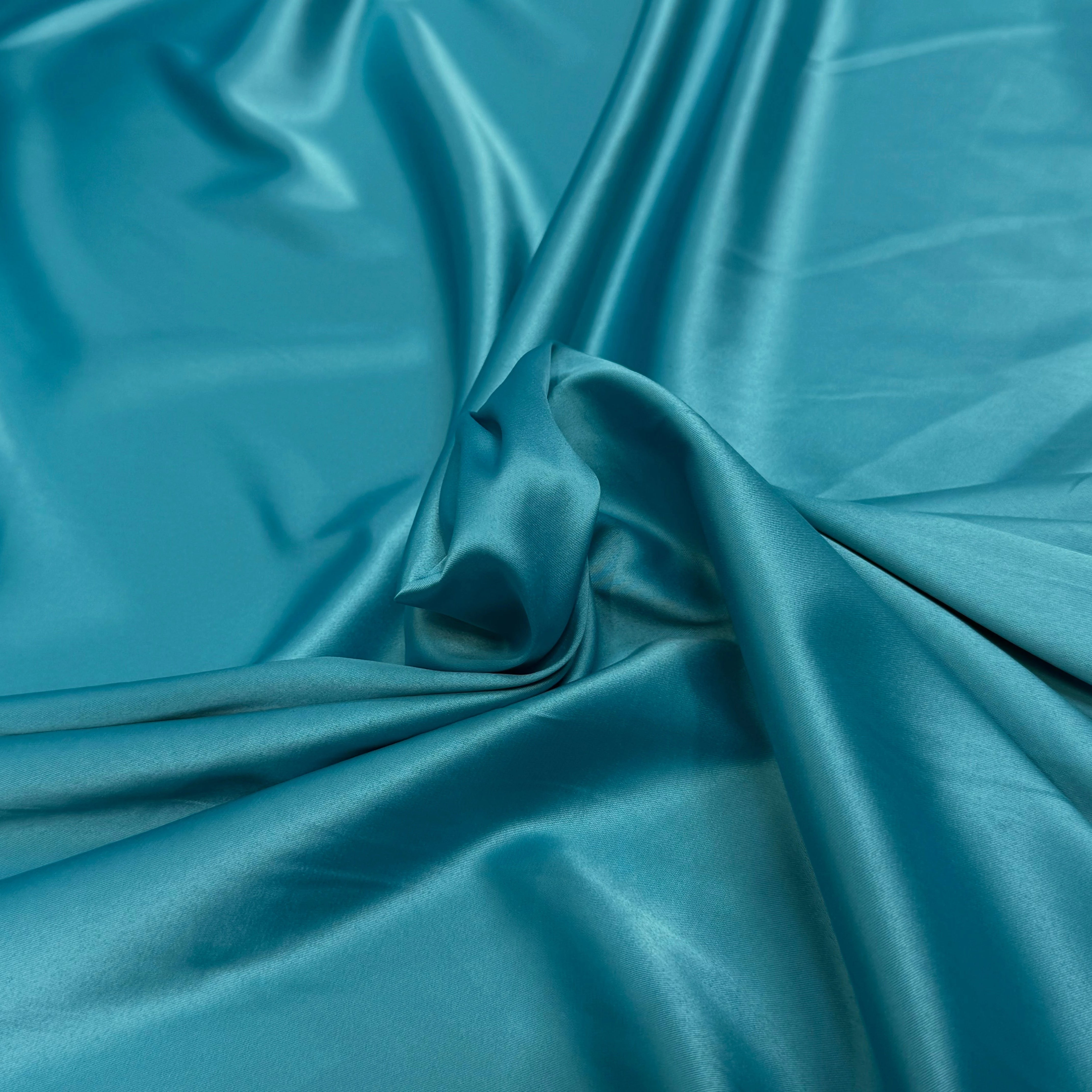 SATIN STRETCH TURQUOISE FLUIDE - My Little Coupon