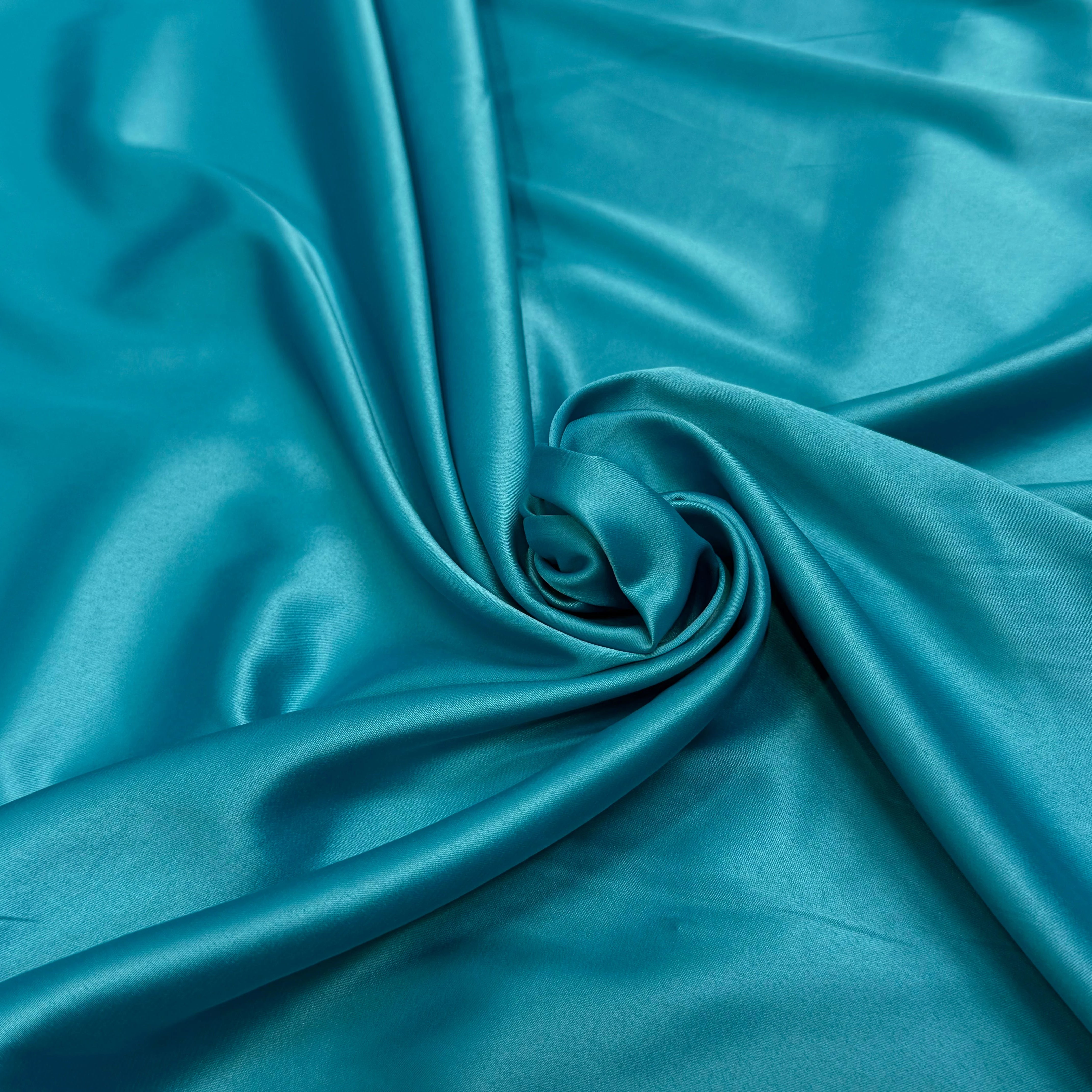 SATIN STRETCH TURQUOISE FLUIDE - My Little Coupon