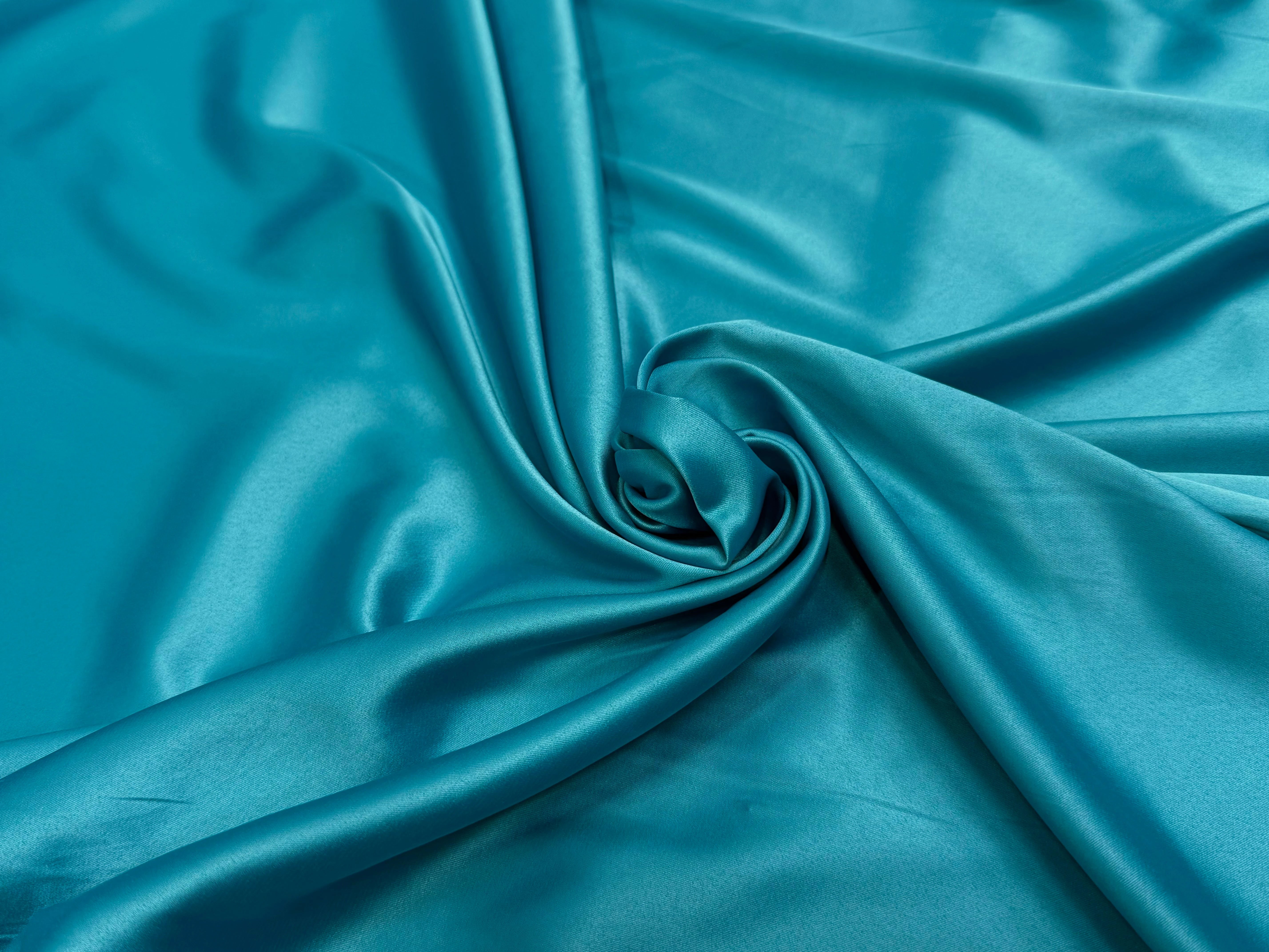 SATIN STRETCH TURQUOISE FLUIDE - My Little Coupon