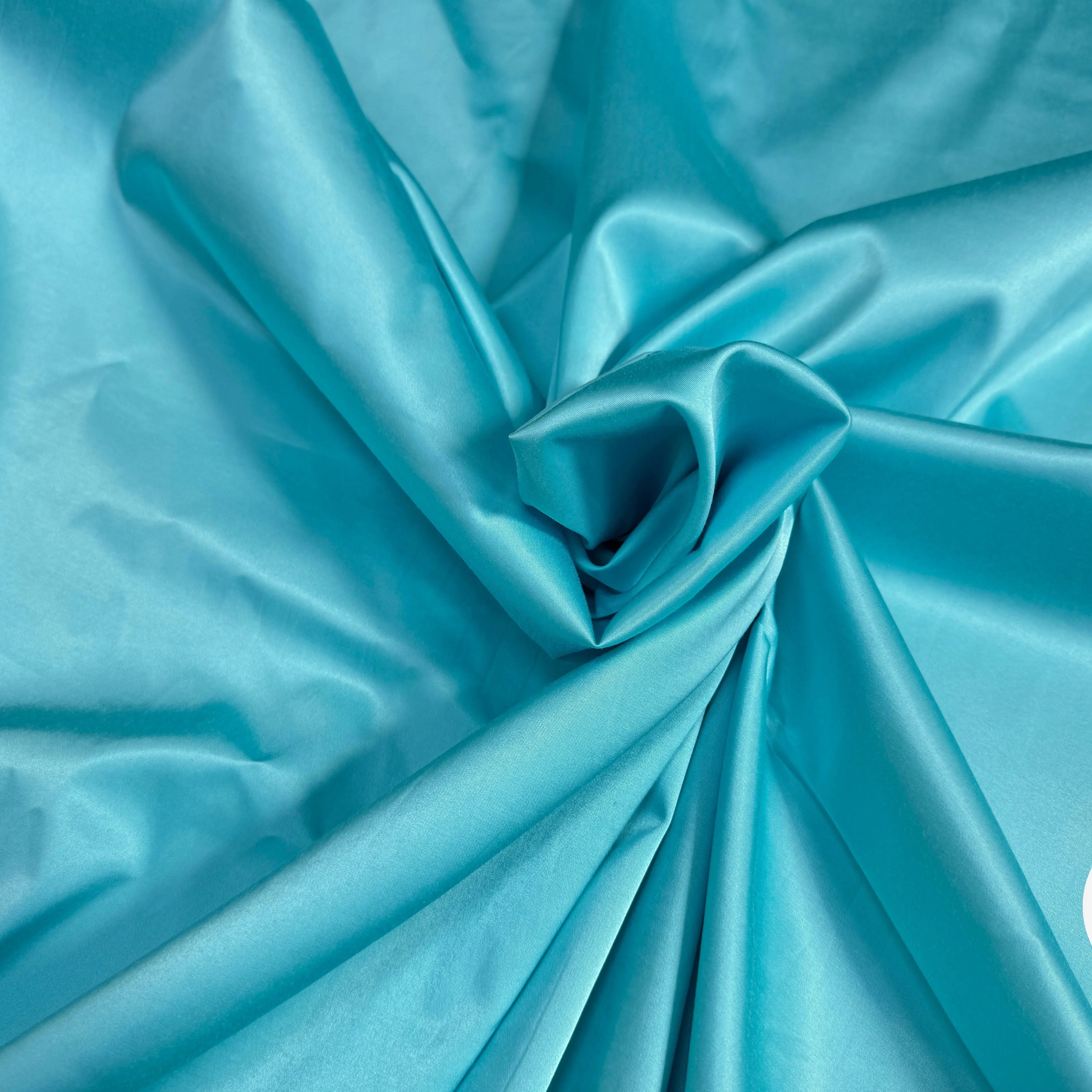 SATIN UNI DOUILLET STRETCH TURQUOISE - My Little Coupon
