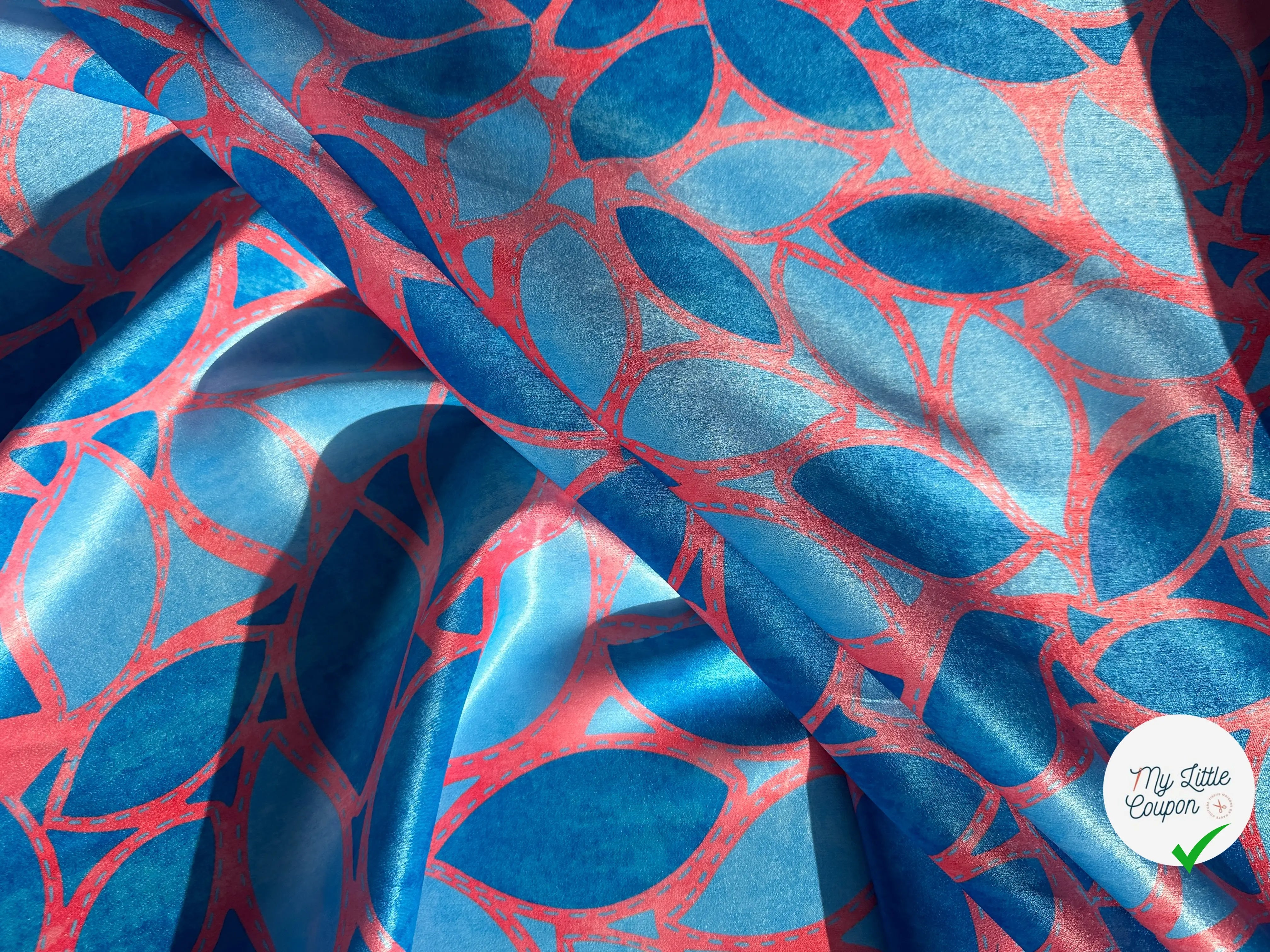 SATIN VELOUTÉ FLEURS DE JOIE BLEUX MLC INTERN