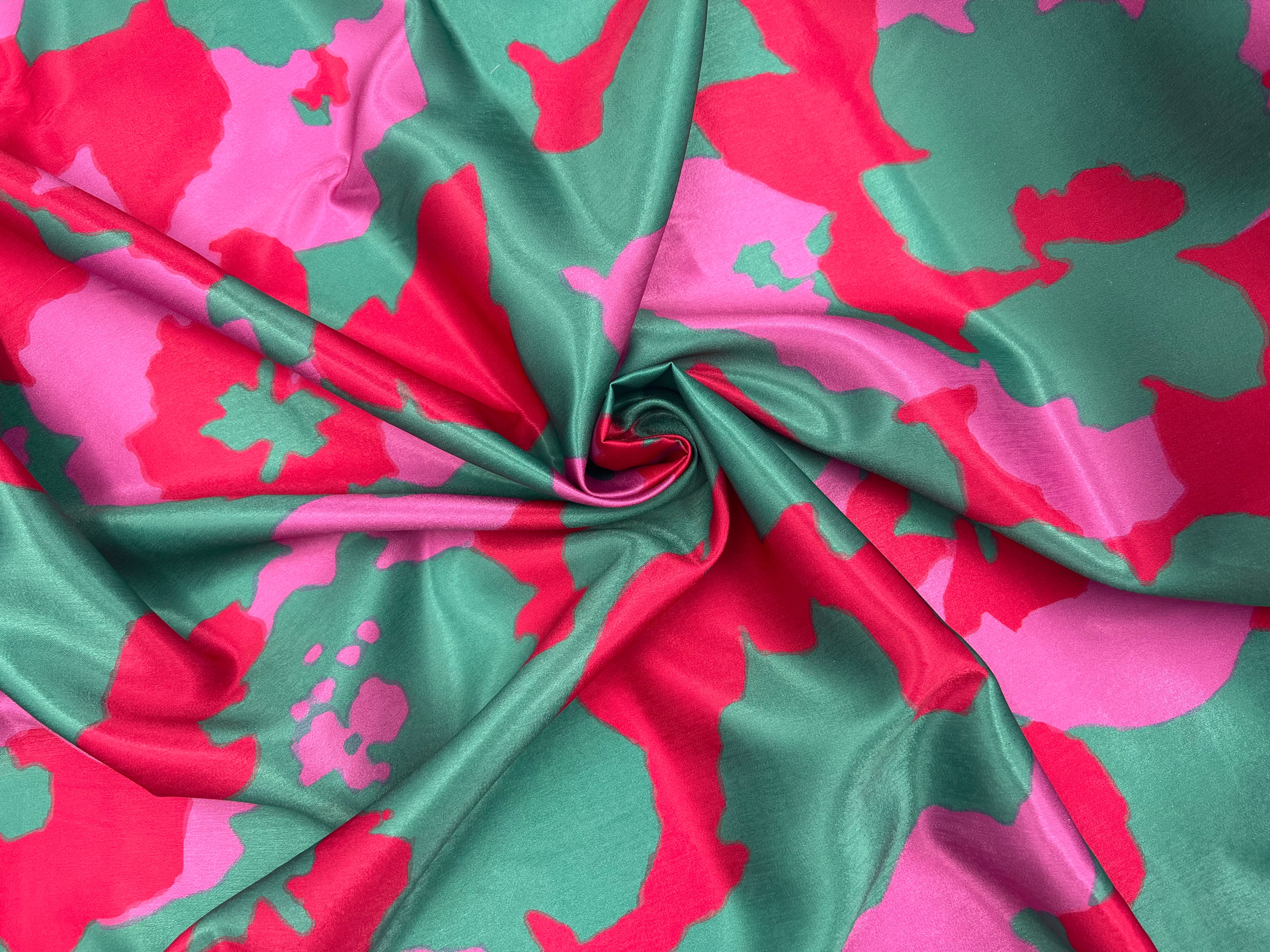 SATIN VELOUTÉ VERT ET ROUGE MLC INTERN