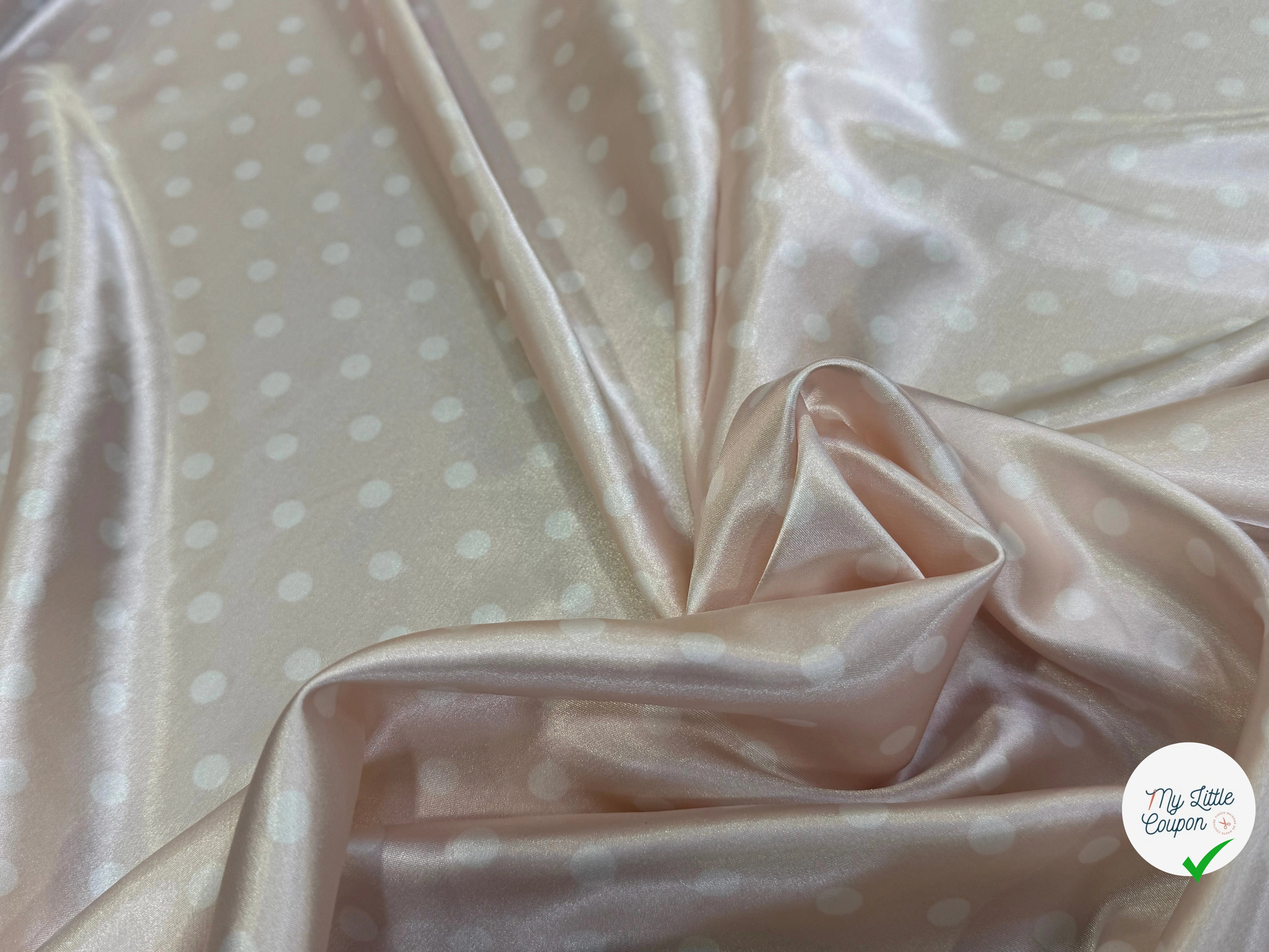 SATIN VIEUX ROSE À POIS ULTRA CHIC - My Little Coupon