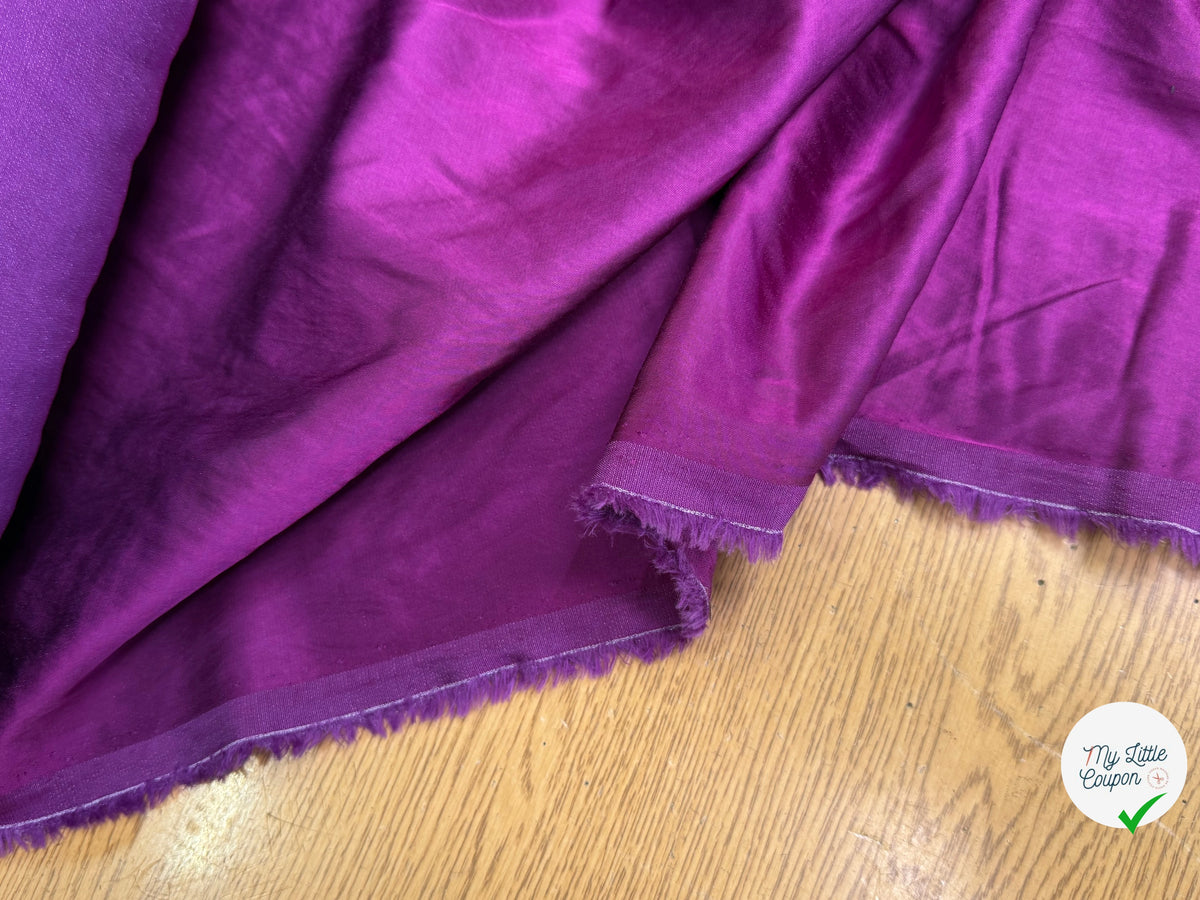 SATIN VIOLET/LILAS MÉTALLISÉ VISCOSE ET COTON ULTRA BEAU - My Little Coupon