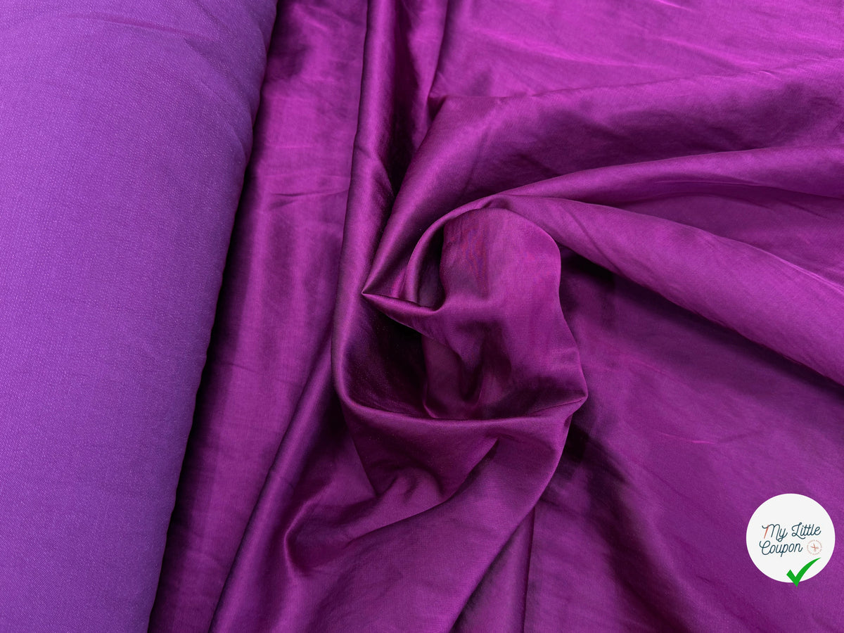 SATIN VIOLET/LILAS MÉTALLISÉ VISCOSE ET COTON ULTRA BEAU - My Little Coupon