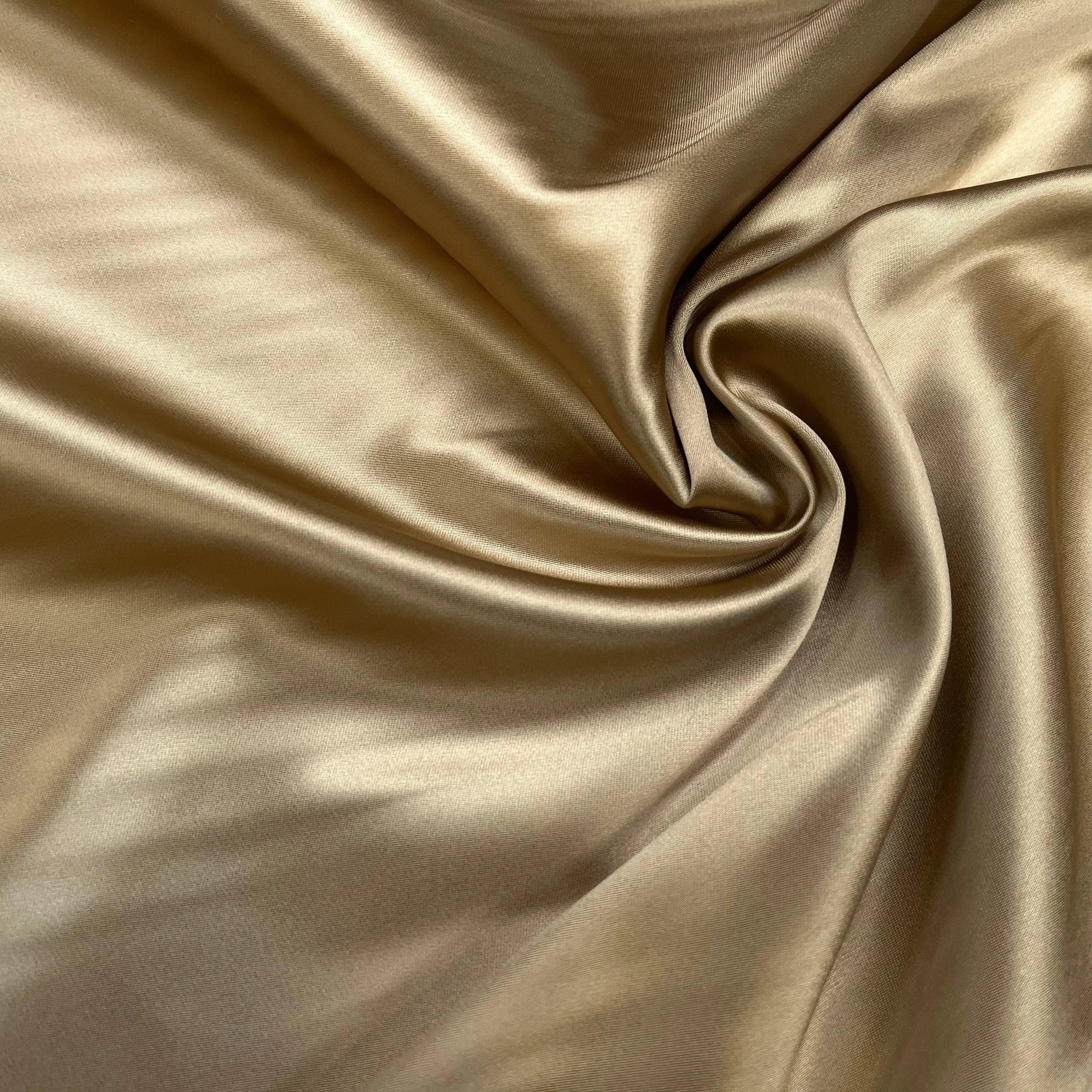 SATIN VISCOSE BEIGE FONCÉ 123CM - My Little Coupon