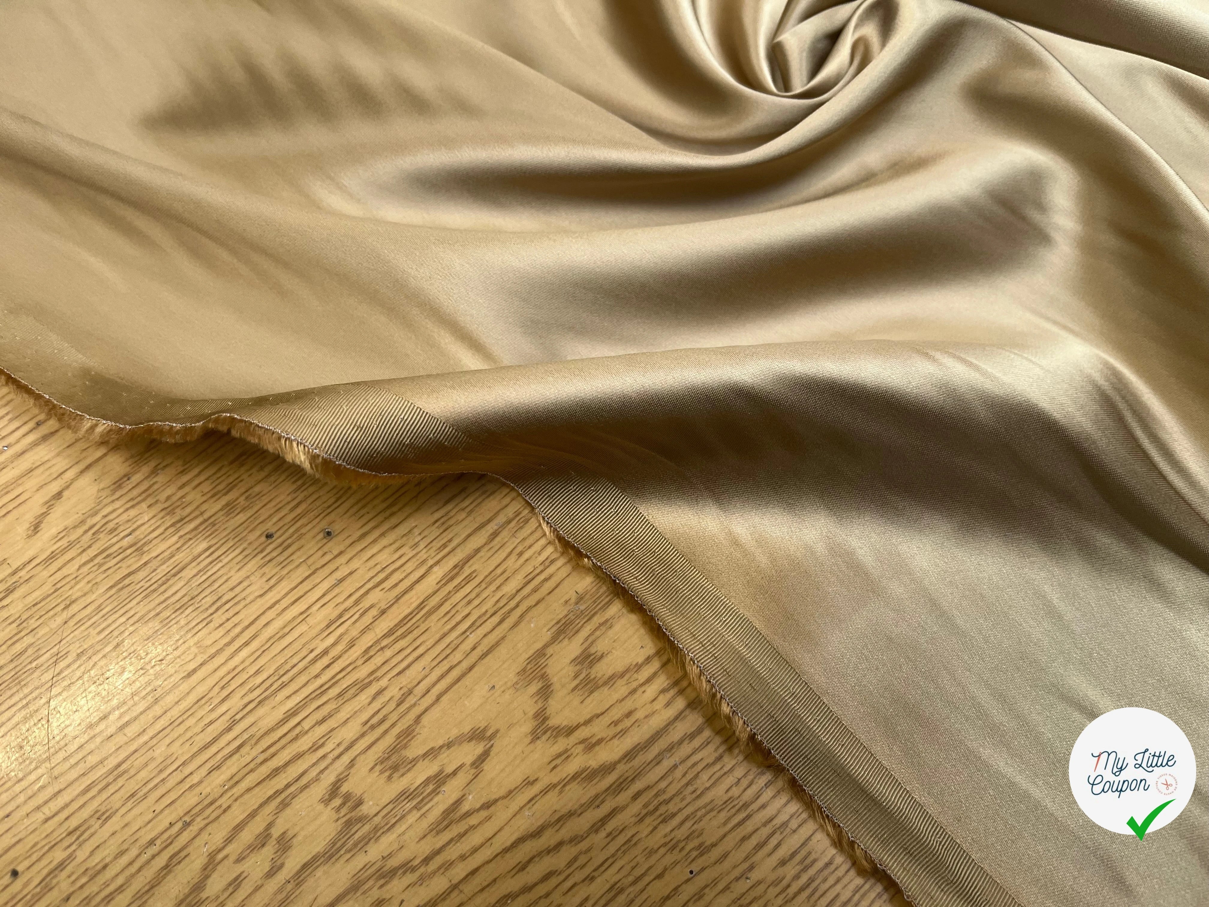 SATIN VISCOSE BEIGE FONCÉ 123CM - My Little Coupon