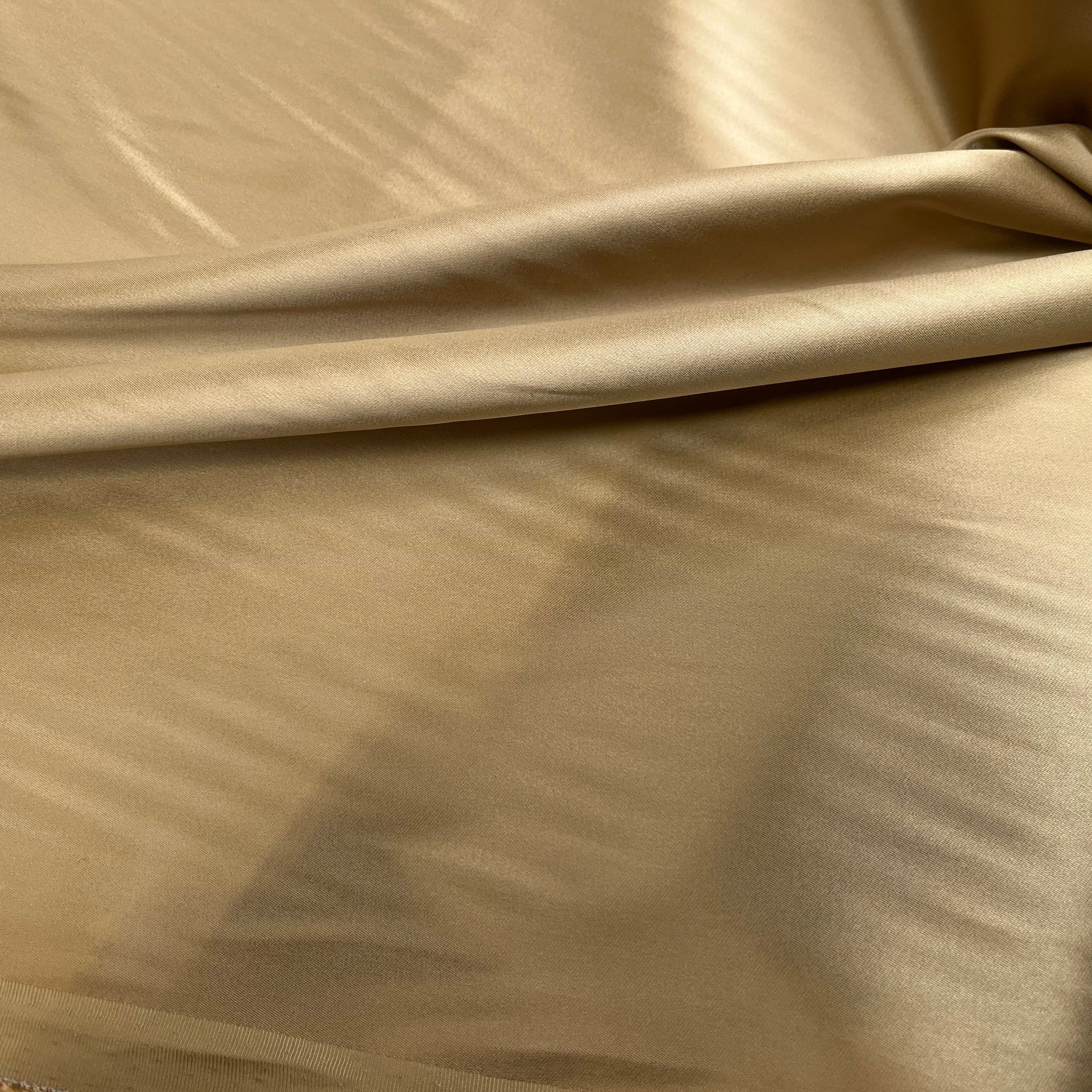 SATIN VISCOSE BEIGE FONCÉ 123CM - My Little Coupon