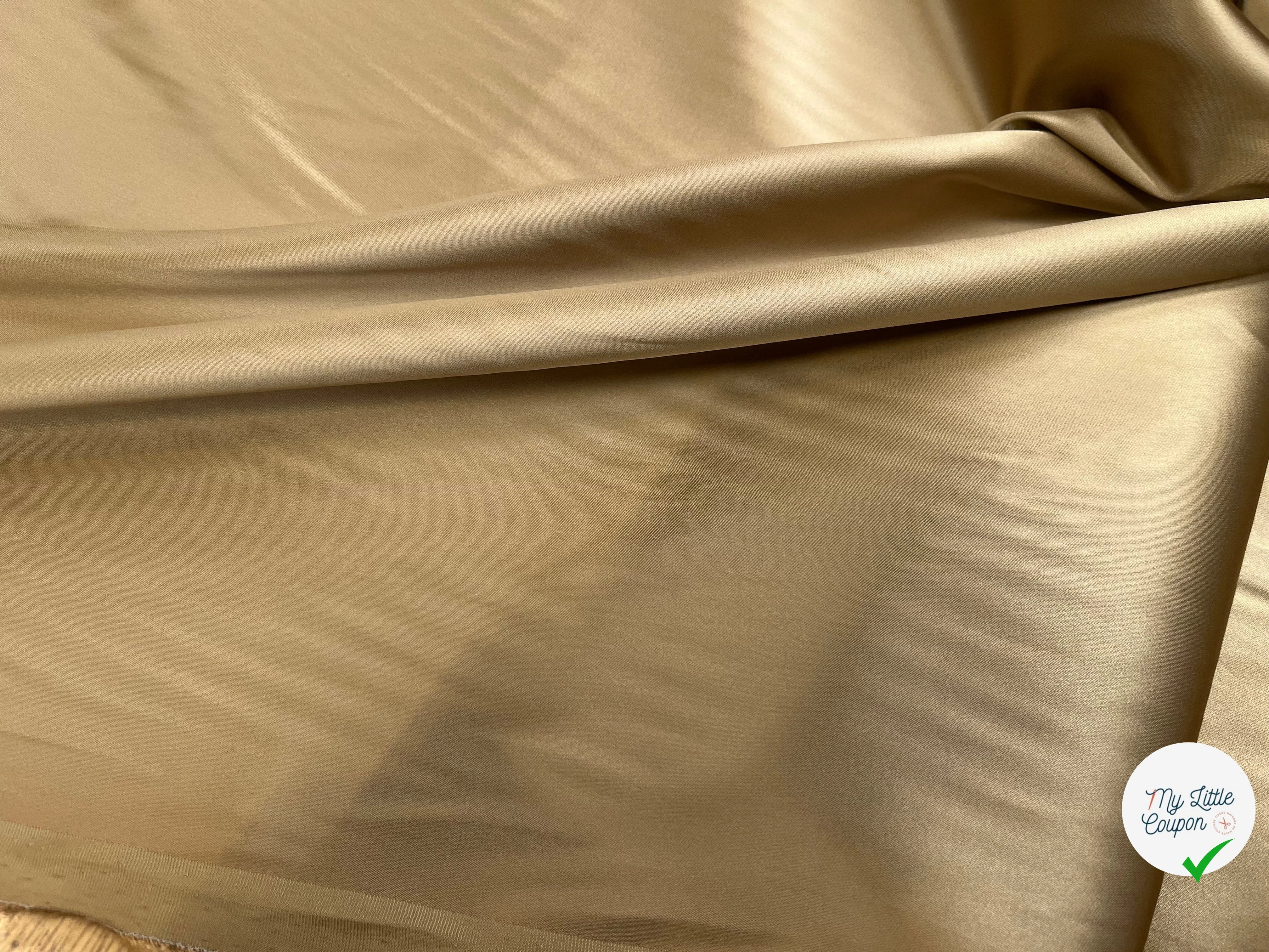 SATIN VISCOSE BEIGE FONCÉ 123CM - My Little Coupon