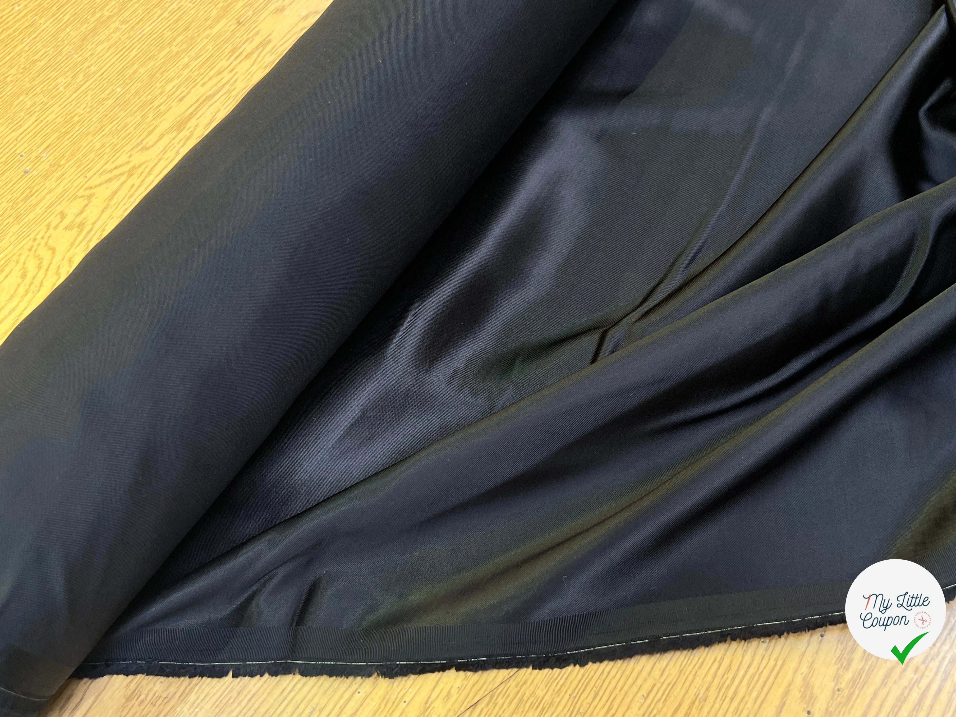 SATIN VISCOSE DOUX TOUCHER TOMBER FLUIDE NOIR - My Little Coupon