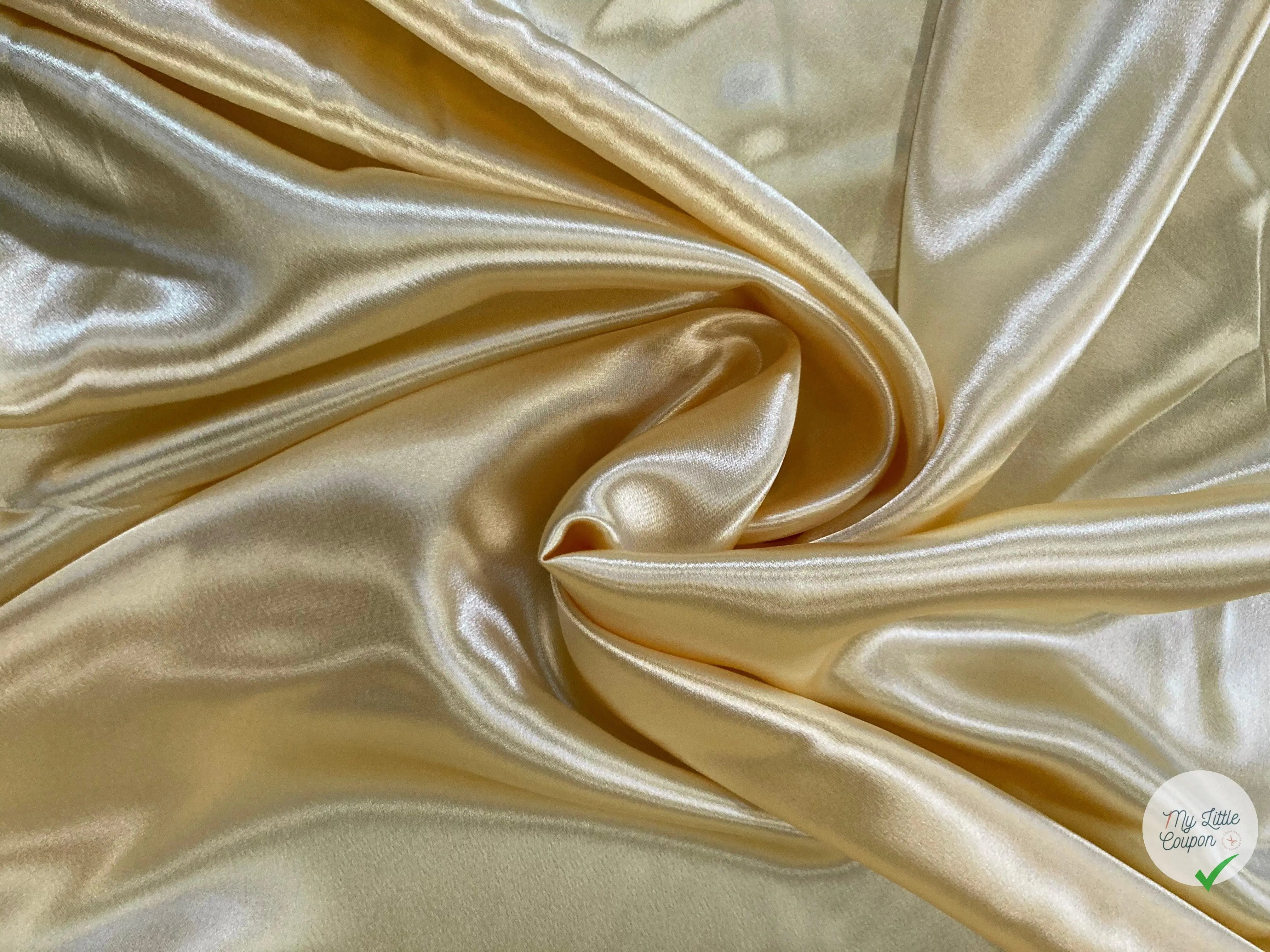 SATIN VISCOSE JAUNE PASTEL - My Little Coupon - tissu - coudre