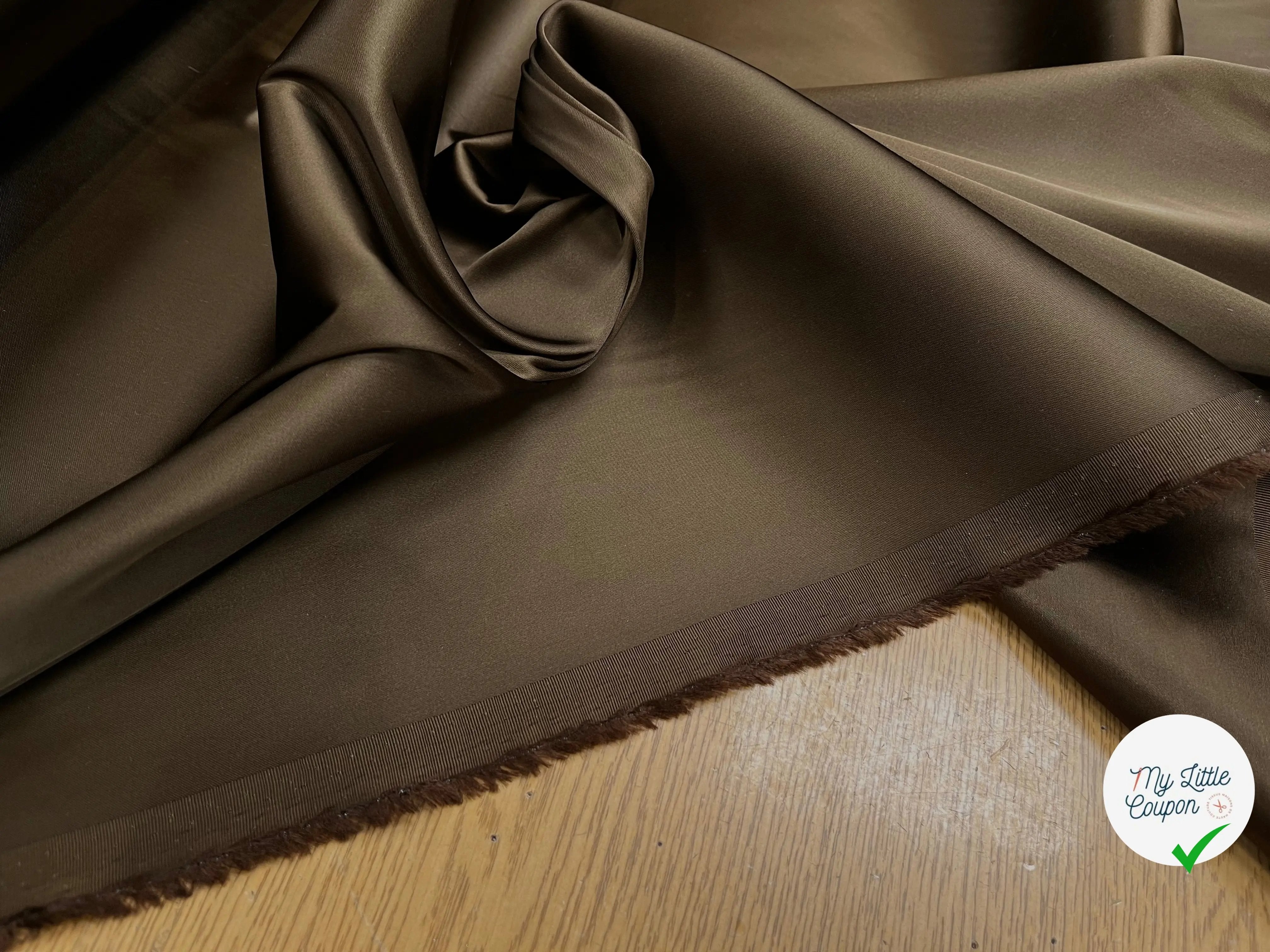 SATIN VISCOSE LOURD CAFÉ DOLCÉ STRETCH - My Little Coupon