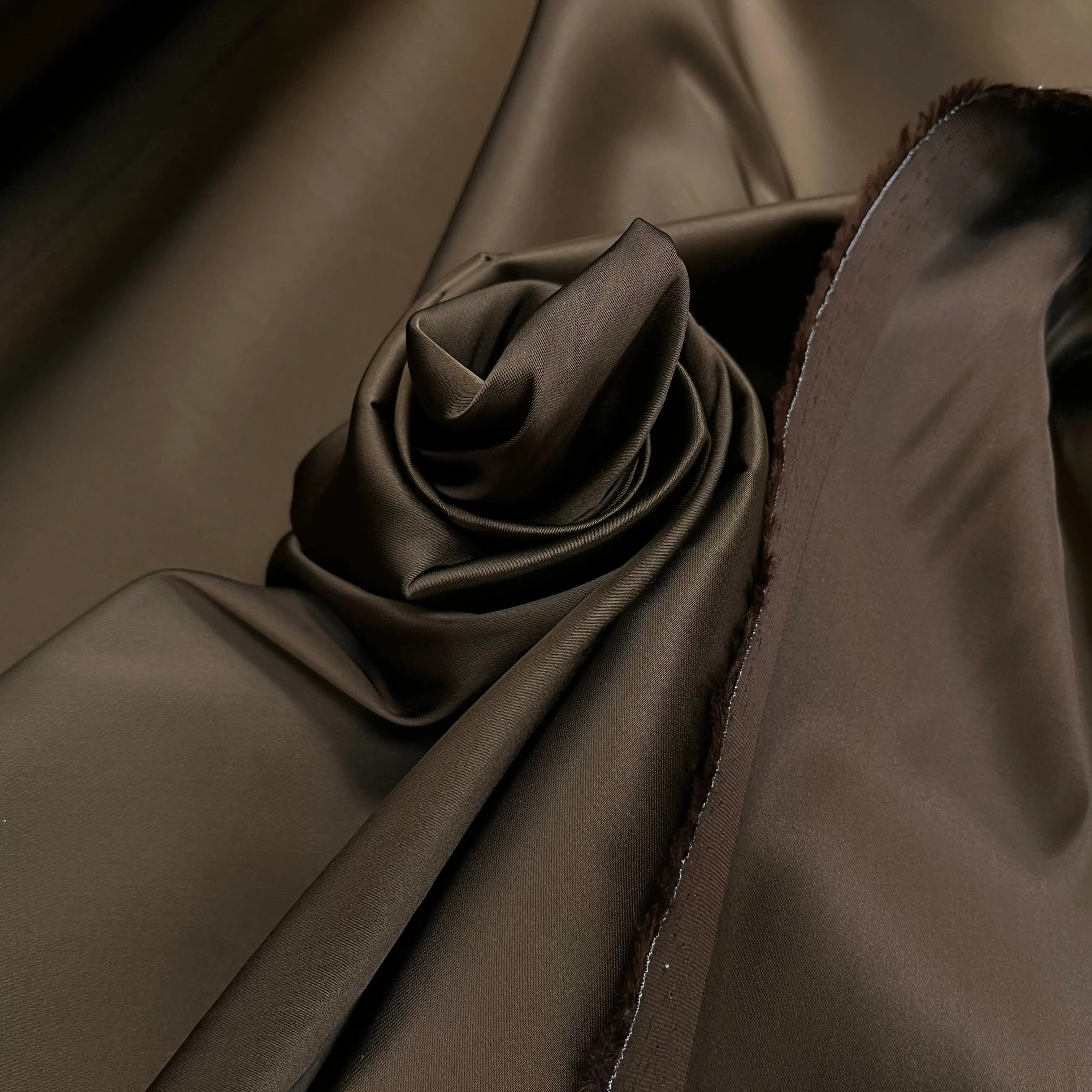 SATIN VISCOSE LOURD CAFÉ DOLCÉ STRETCH - My Little Coupon