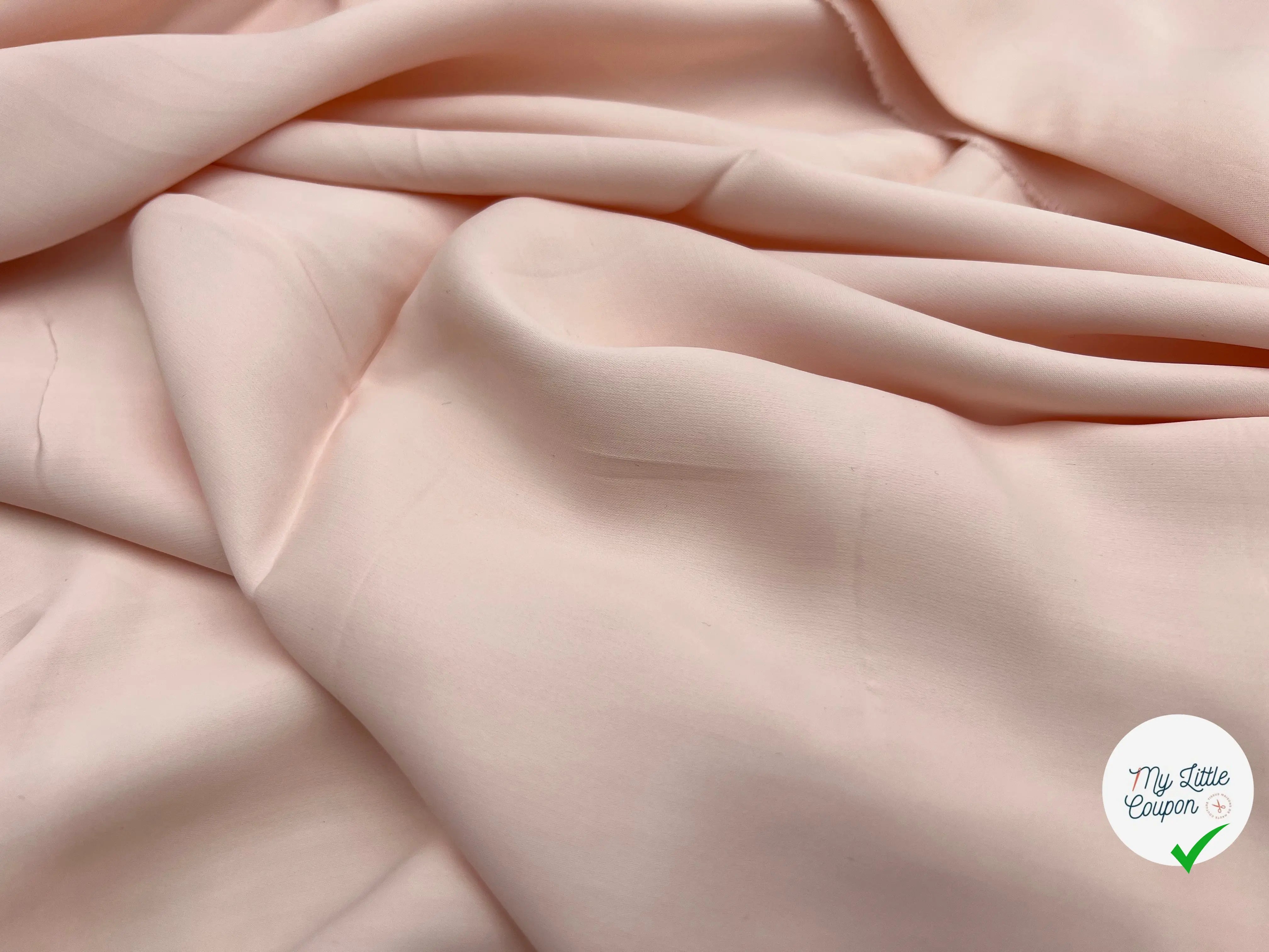 SATIN VISCOSE ROSE CLAIR - My Little Coupon - tissu - coudre