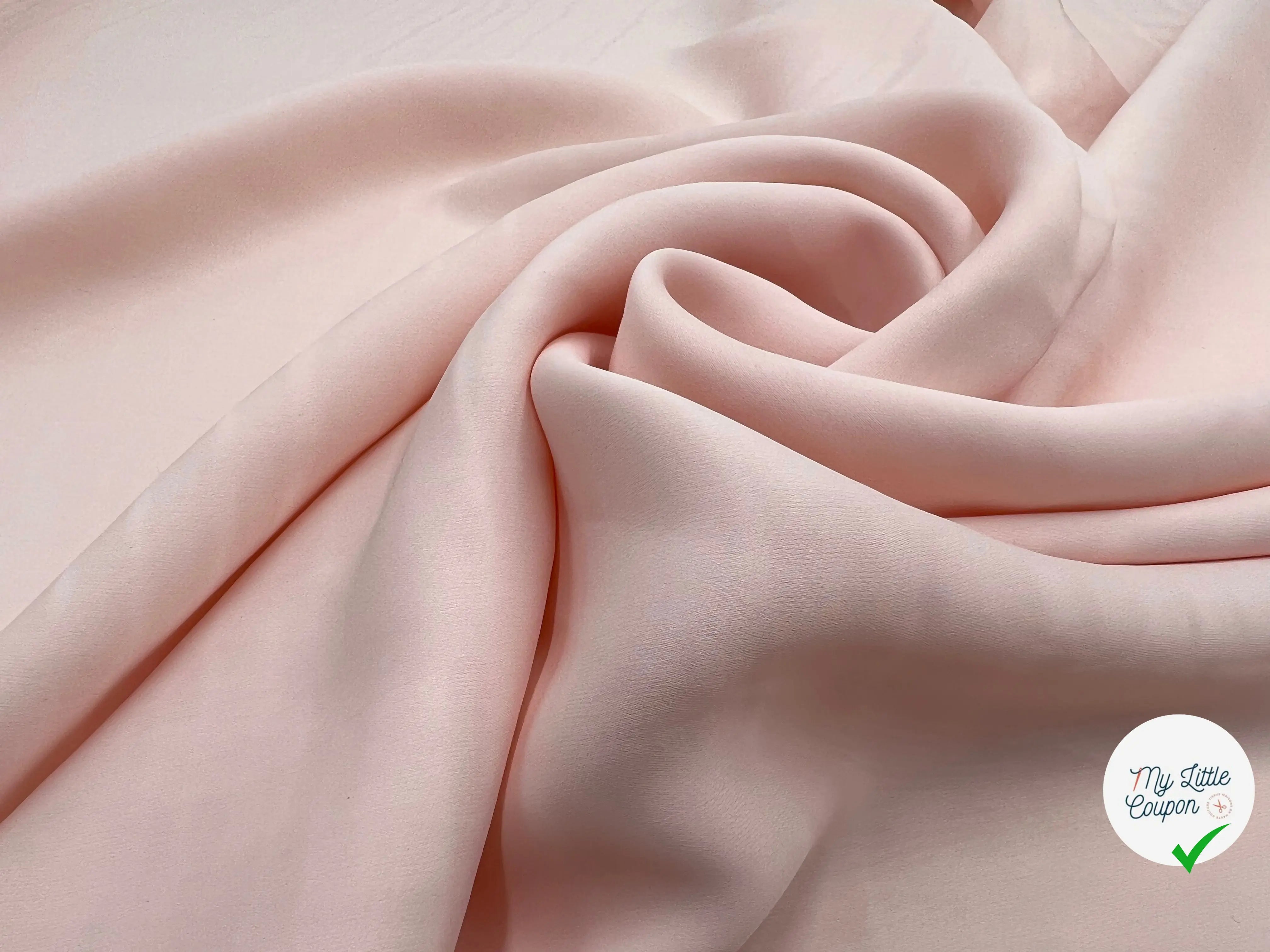SATIN VISCOSE ROSE CLAIR - My Little Coupon - tissu - coudre
