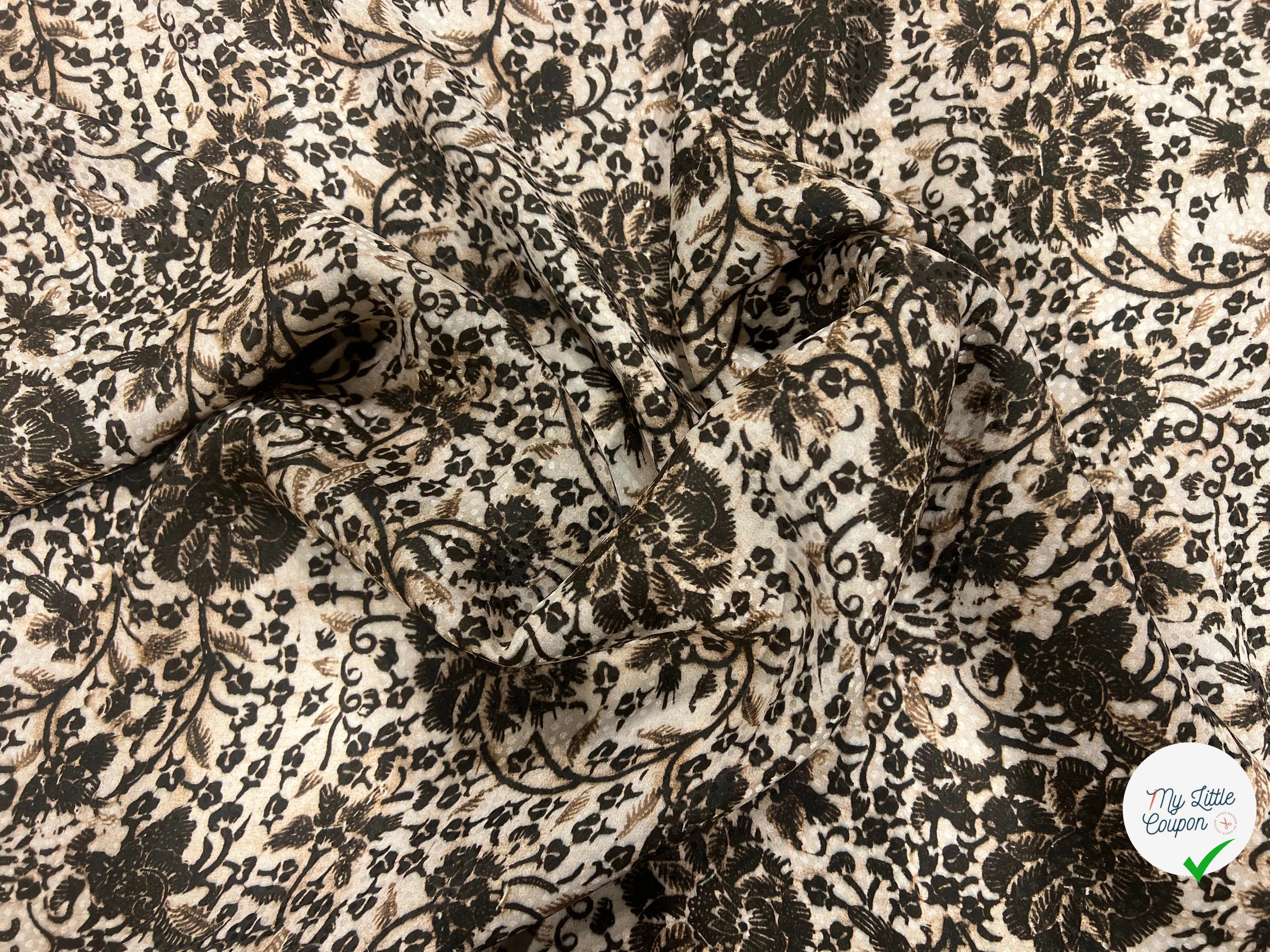 SATIN VISCOSE SOIE JACQUARD - My Little Coupon