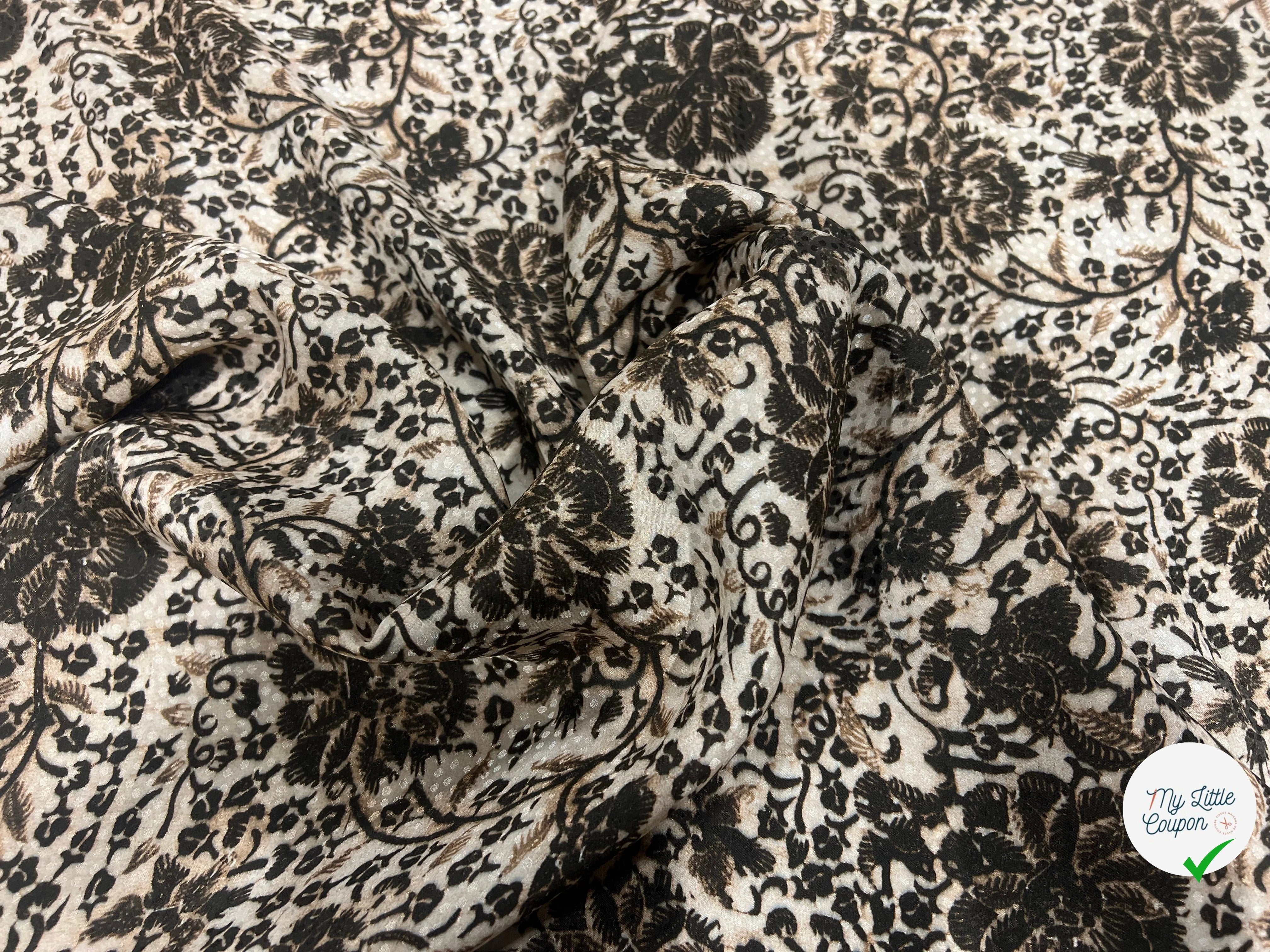 SATIN VISCOSE SOIE JACQUARD - My Little Coupon