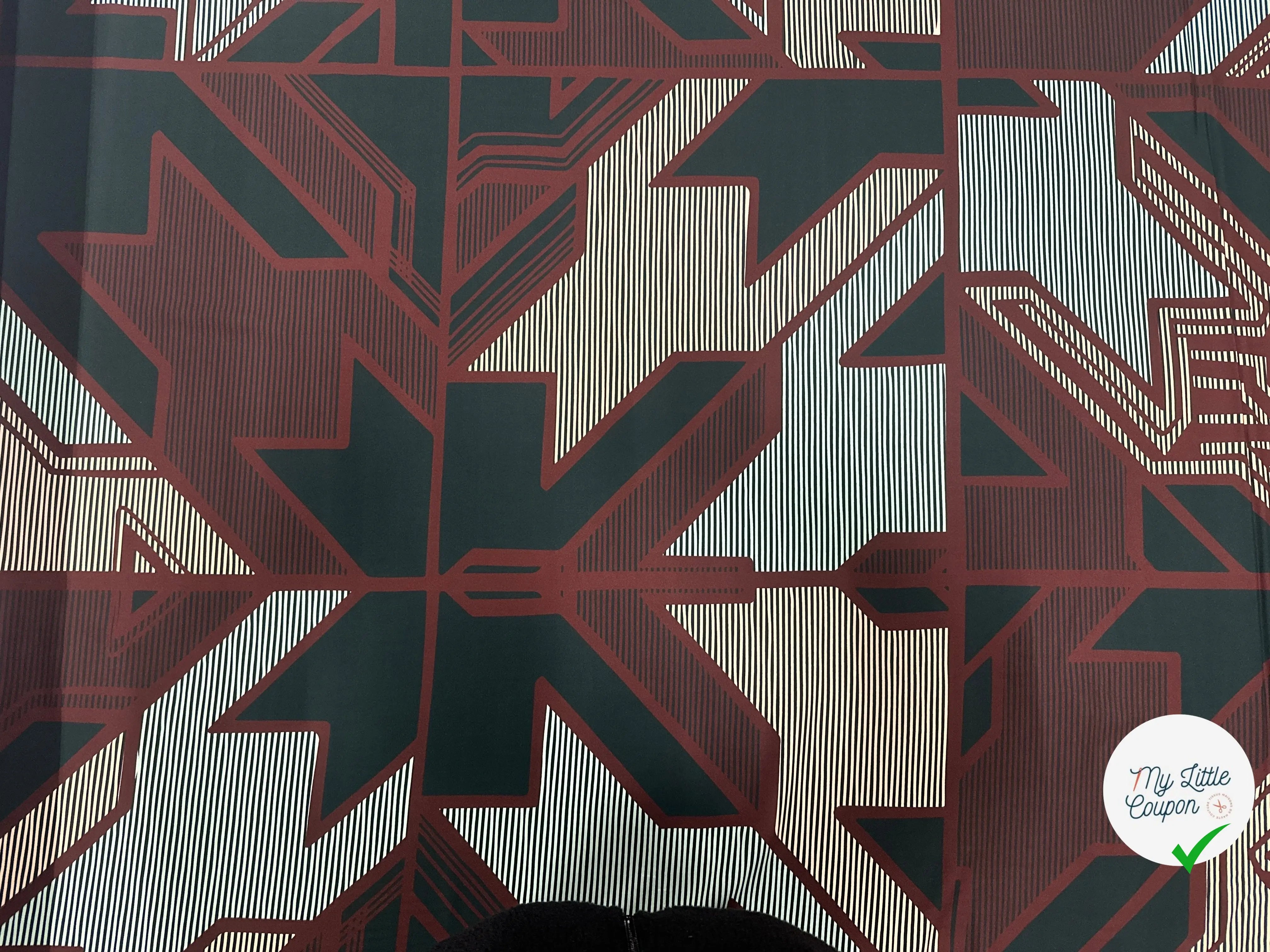 SATINETTE DE COTON FINEMENT SERGÉ CARREAUX 45CM MLC INTERN