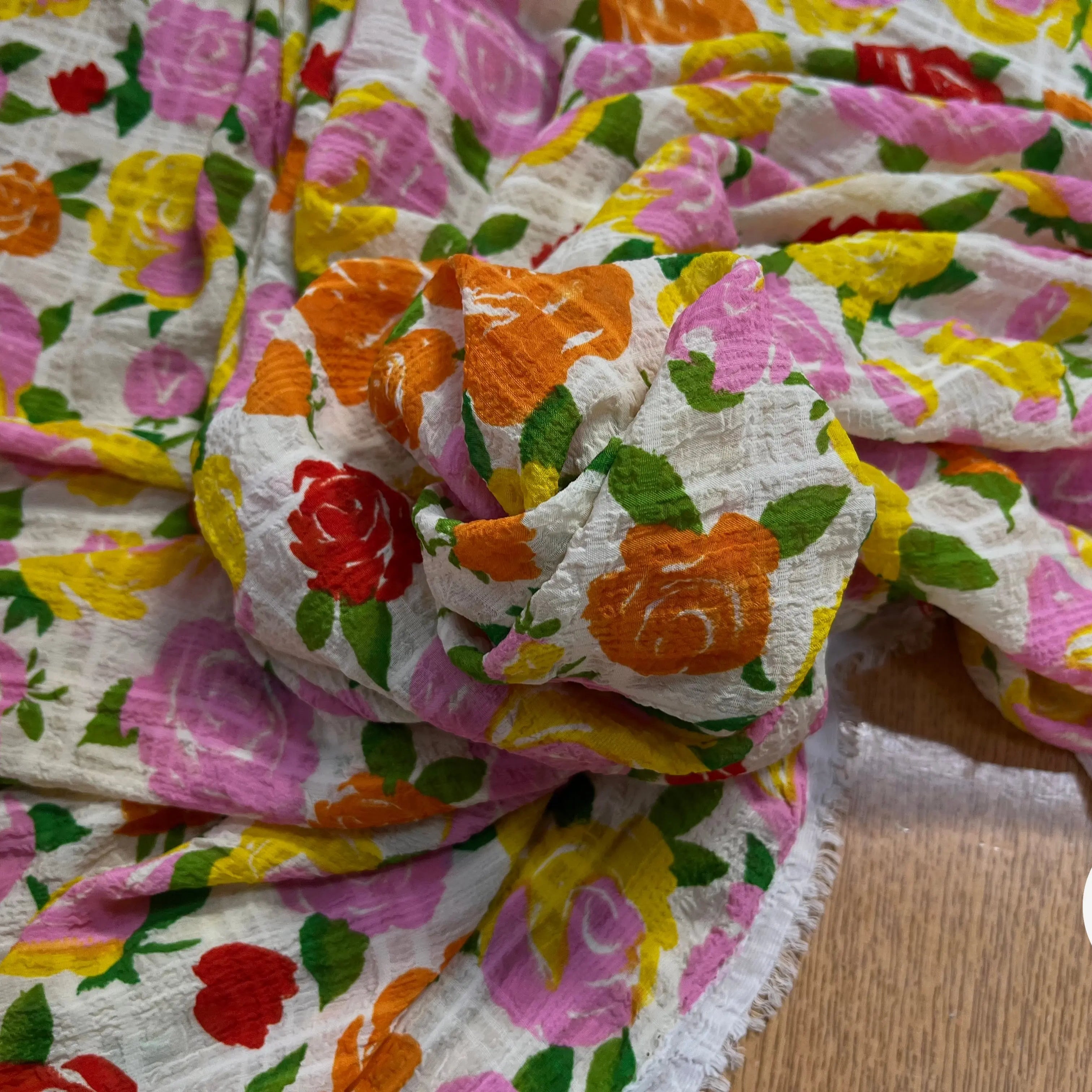 SEERSUCKER FLEURS MULTICOLOR - My Little Coupon