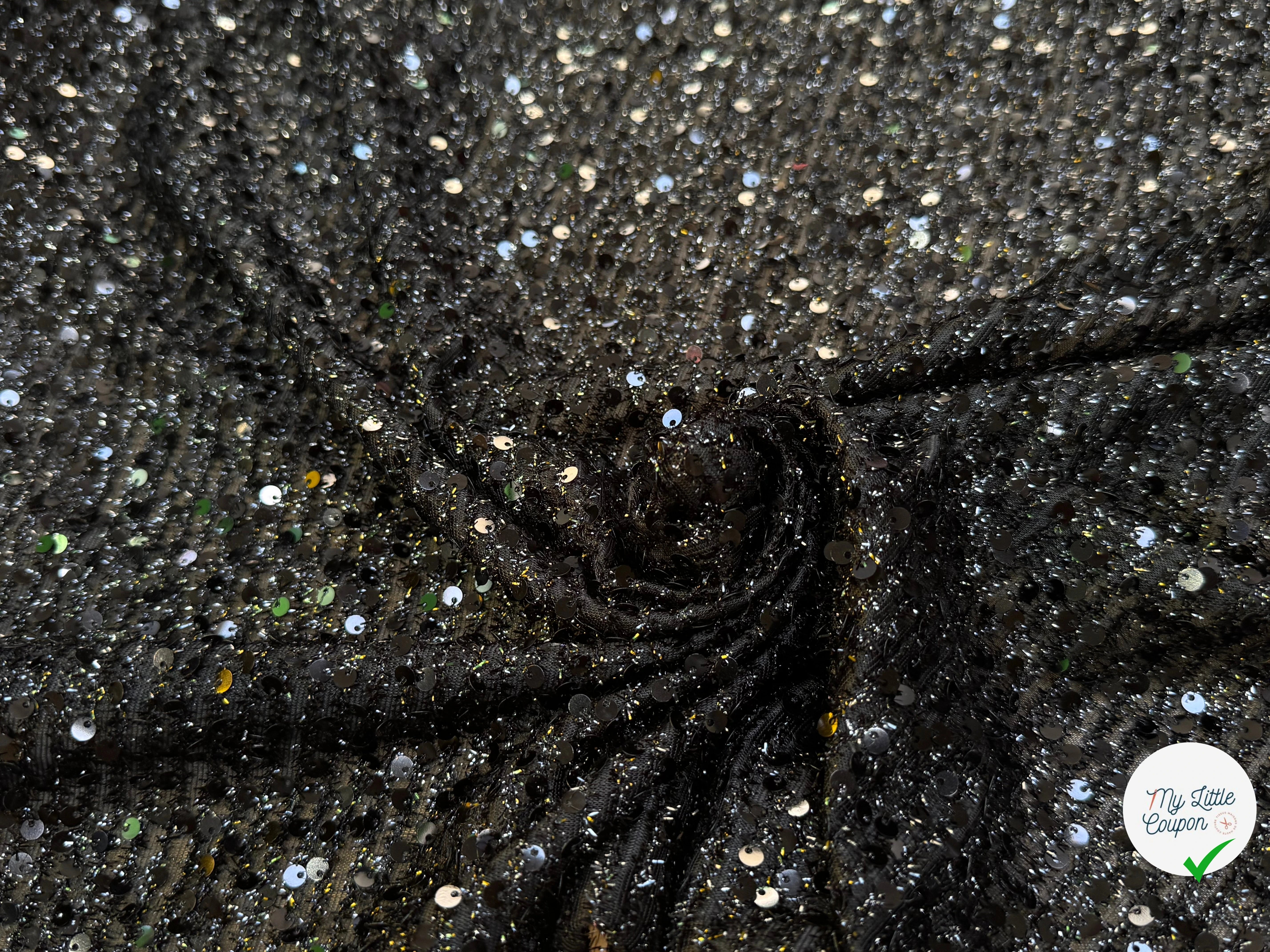 SEQUIN PAILLETTE BRODÉ NOIR - My Little Coupon