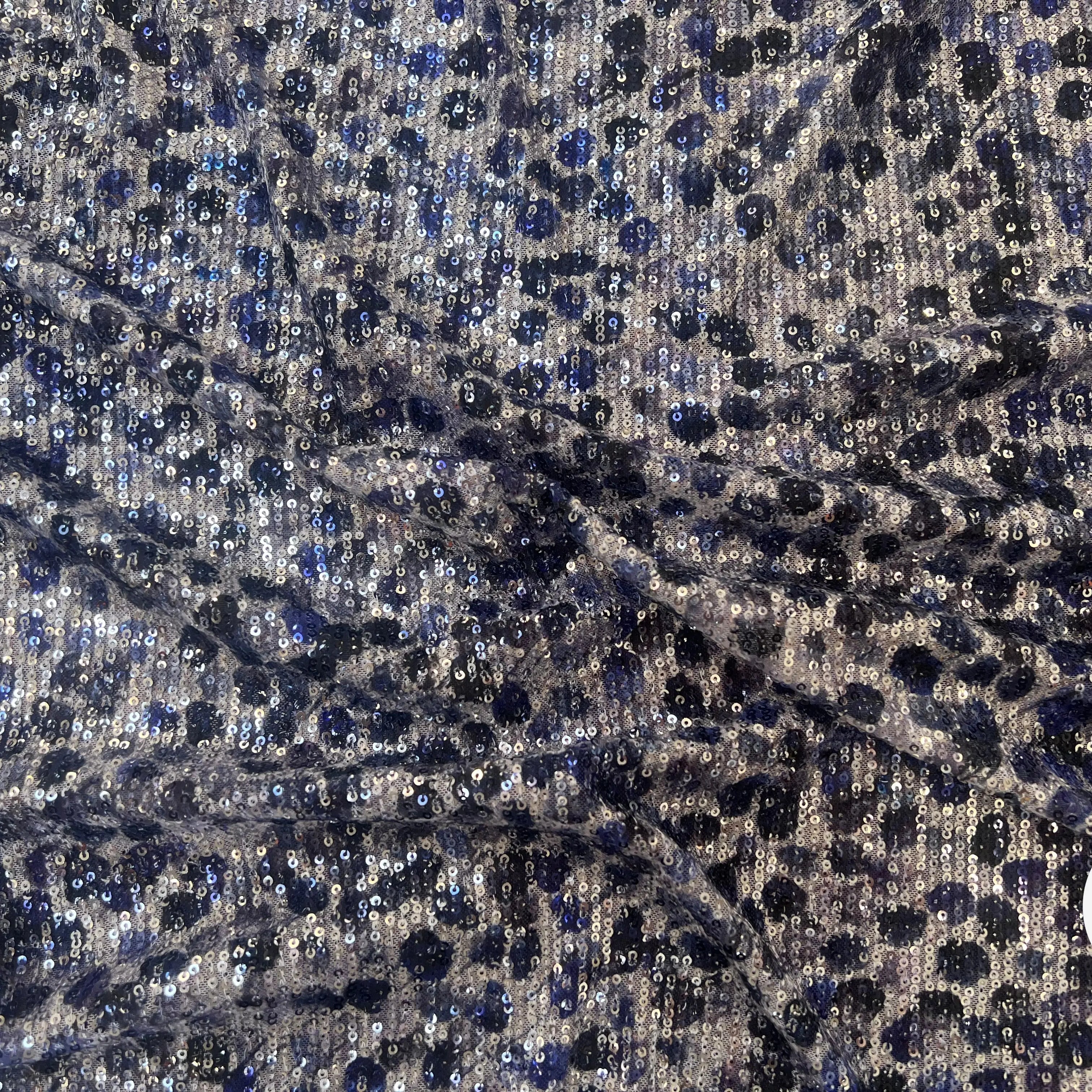 SEQUIN STRETCH TACHES BLEU & VIOLET - My Little Coupon
