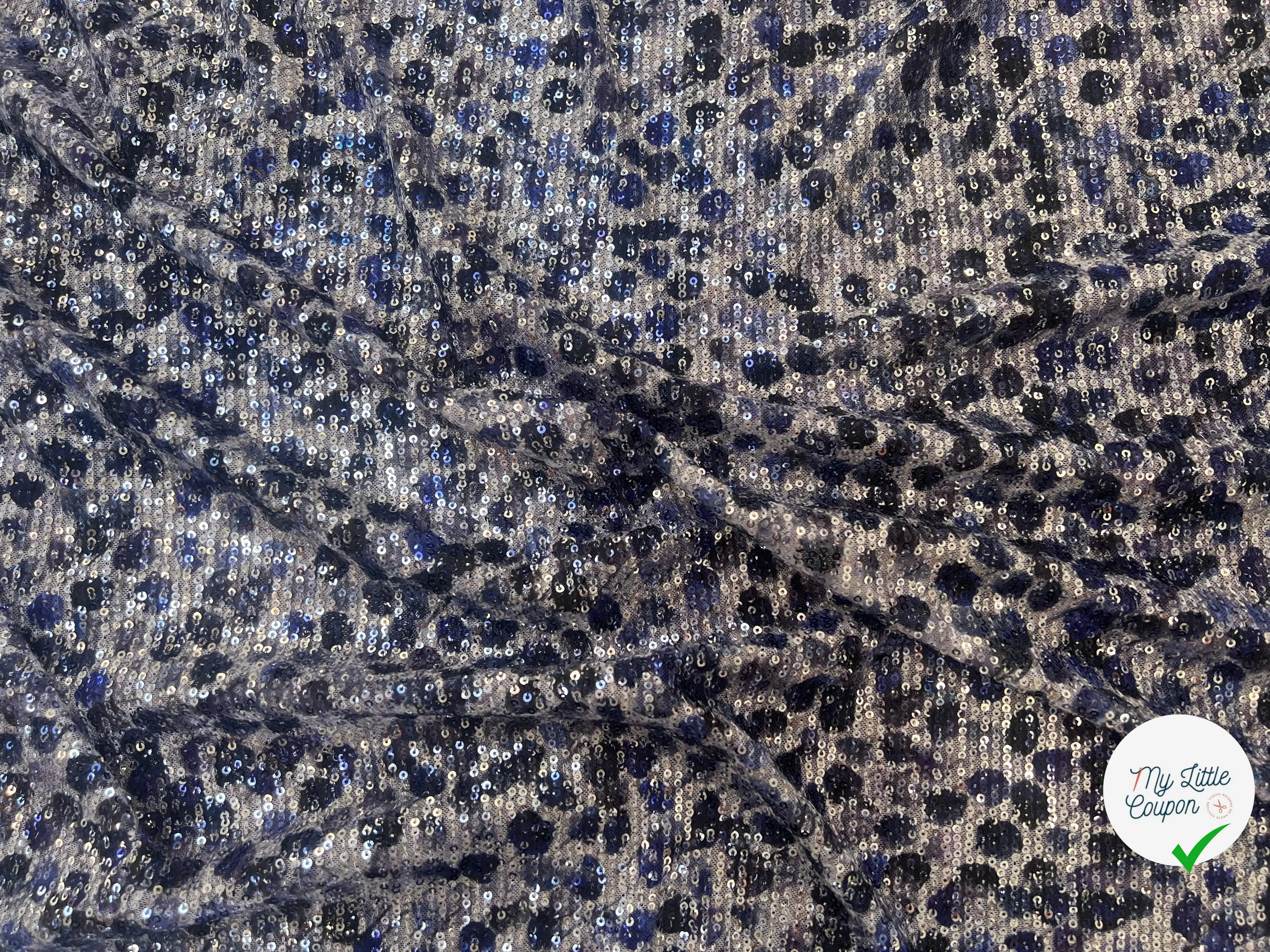 SEQUIN STRETCH TACHES BLEU & VIOLET - My Little Coupon