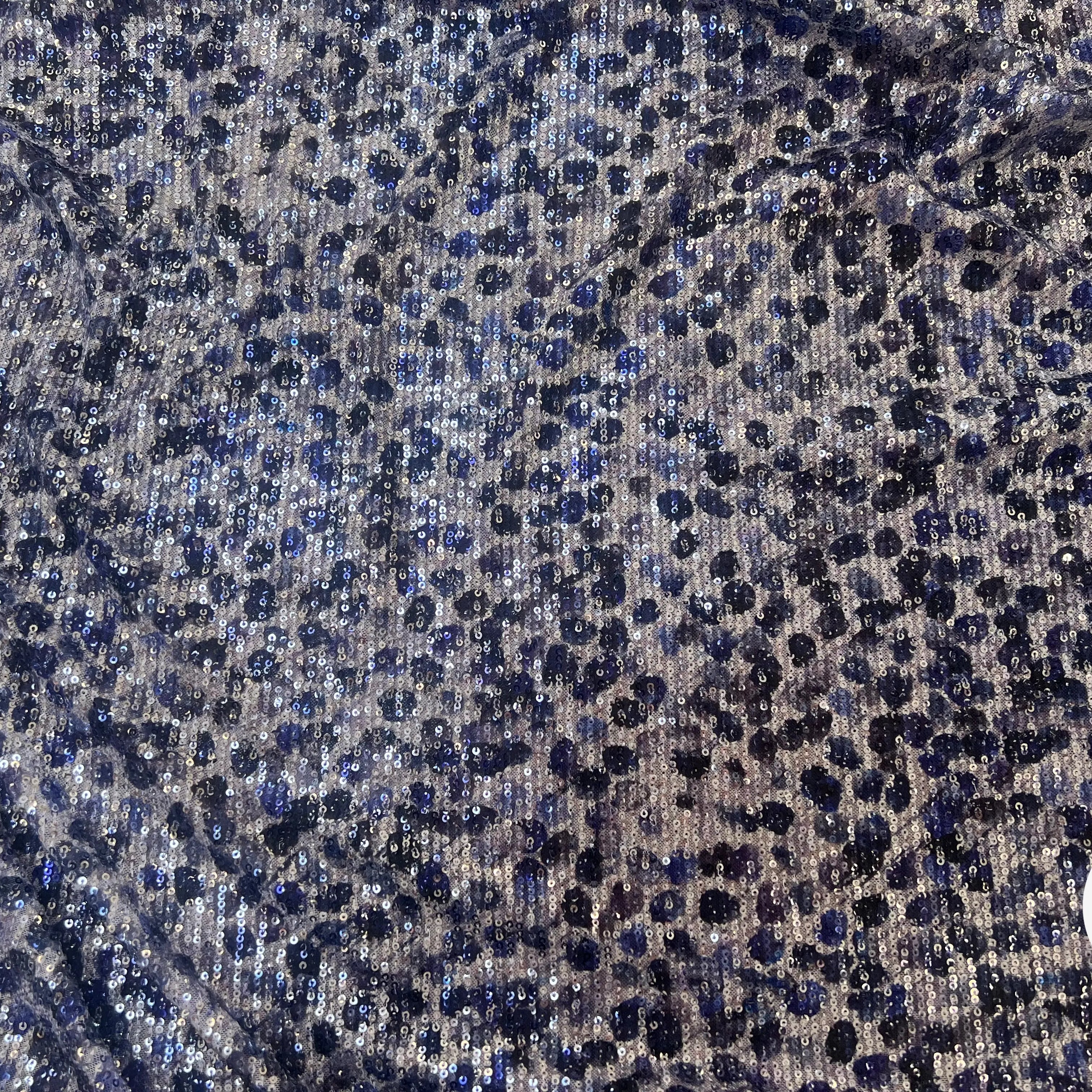 SEQUIN STRETCH TACHES BLEU & VIOLET - My Little Coupon