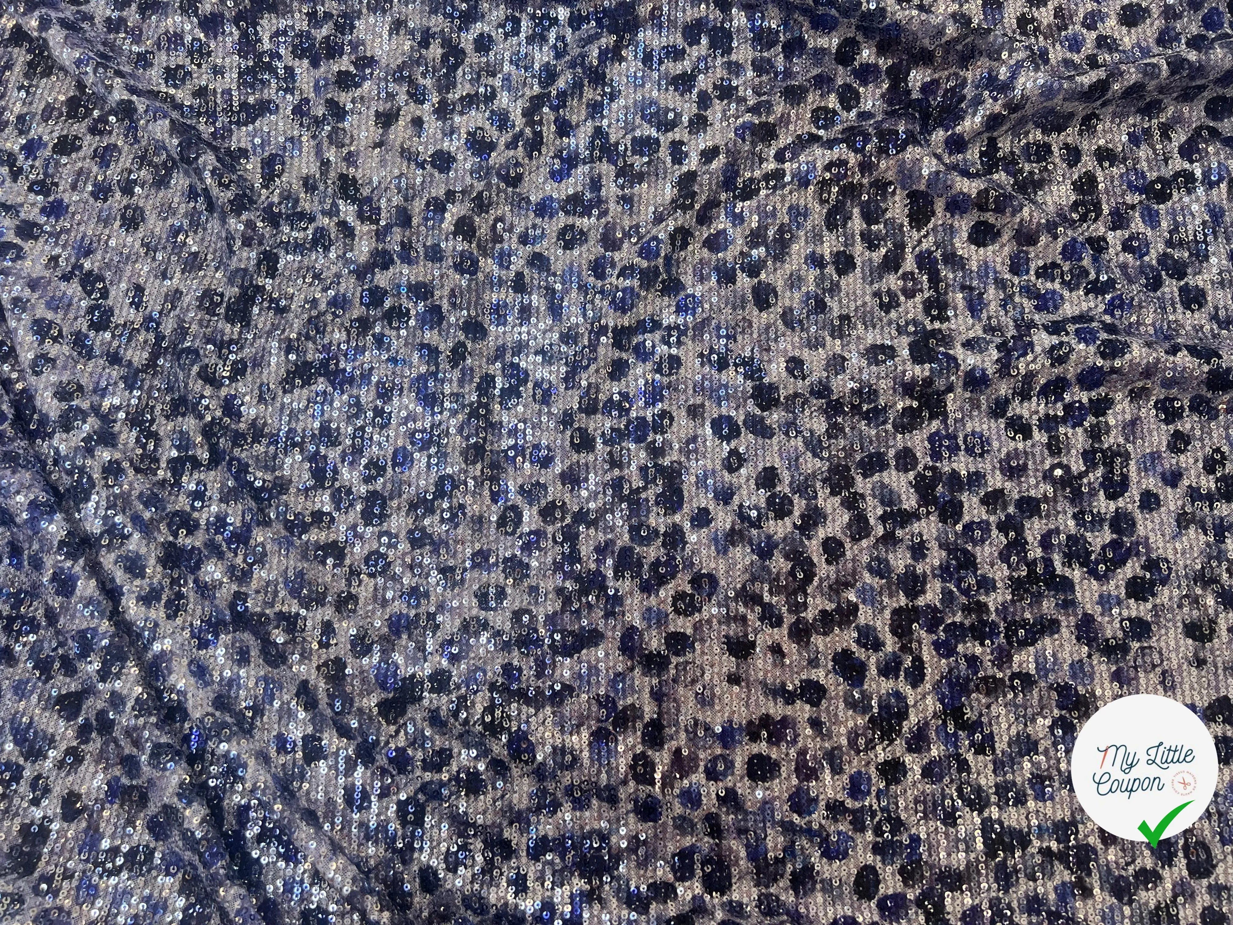 SEQUIN STRETCH TACHES BLEU & VIOLET - My Little Coupon
