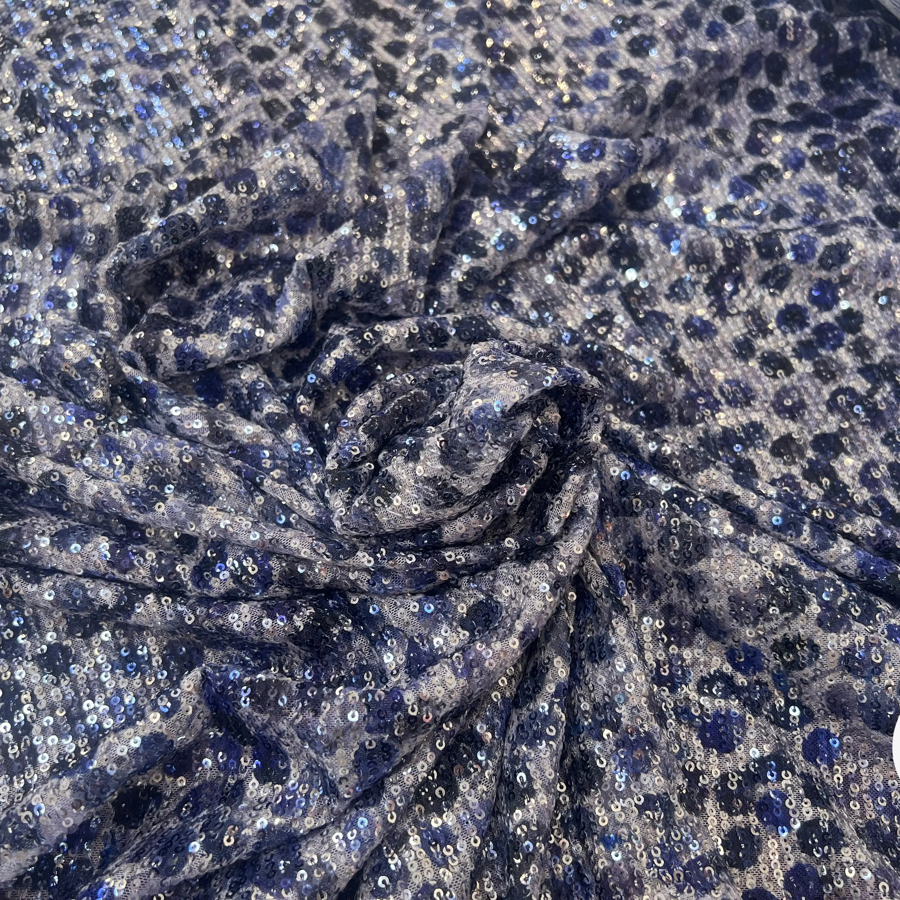 SEQUIN STRETCH TACHES BLEU & VIOLET - My Little Coupon