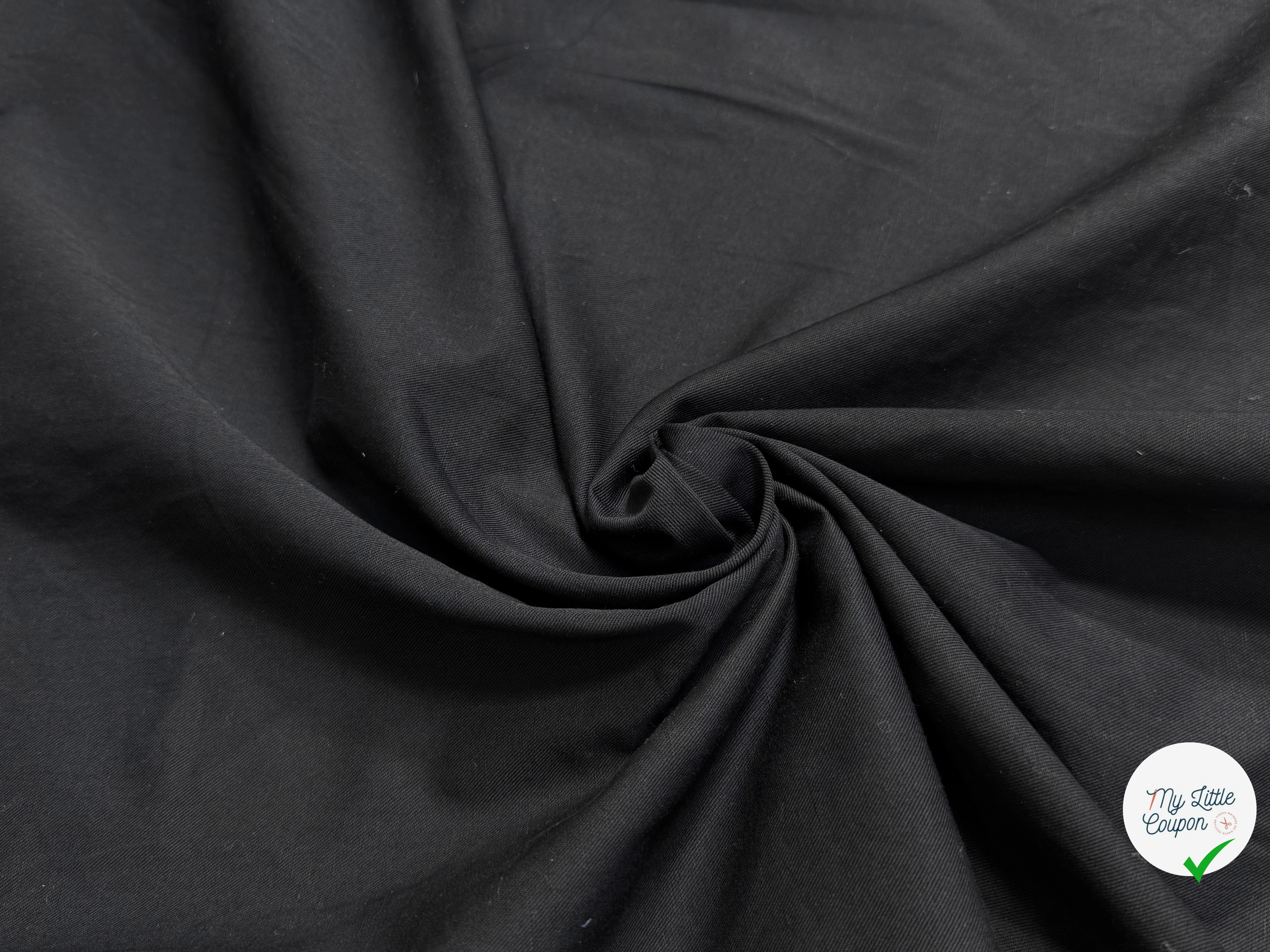 SERGÉ COTON LIN 18% LIN NOIR - My Little Coupon