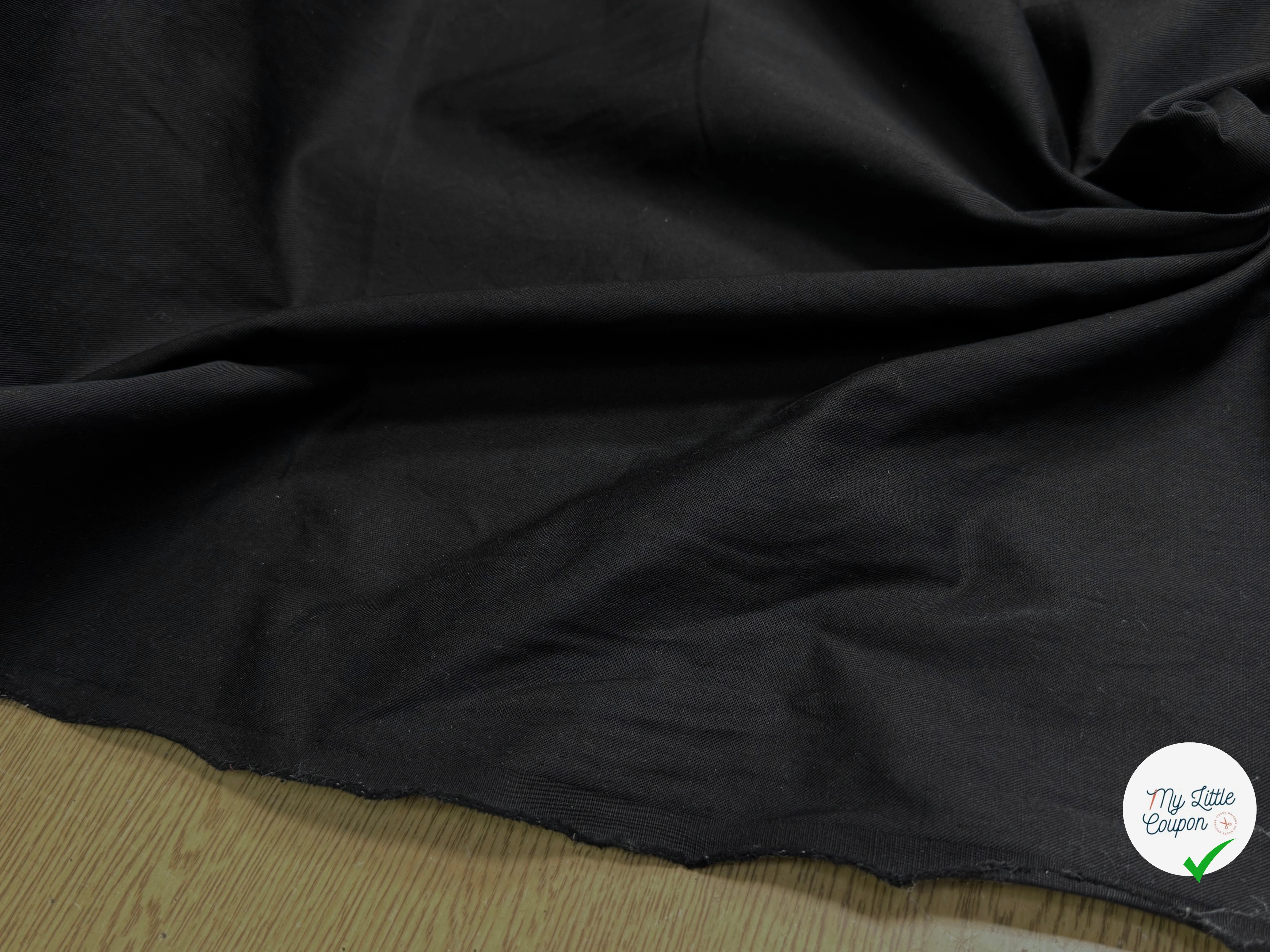 SERGÉ COTON LIN 18% LIN NOIR - My Little Coupon